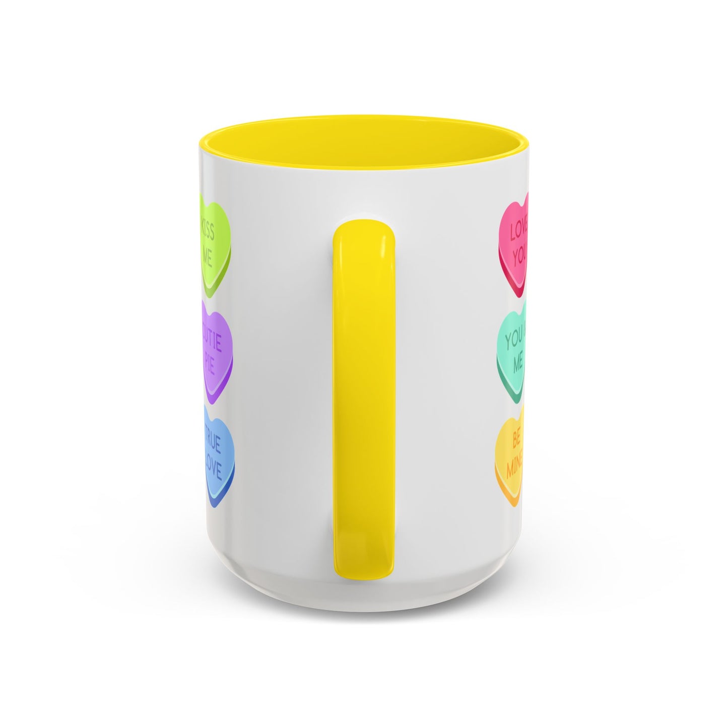 Love You, Kiss Me - Accent Coffee Mug (11, 15oz) - 11541