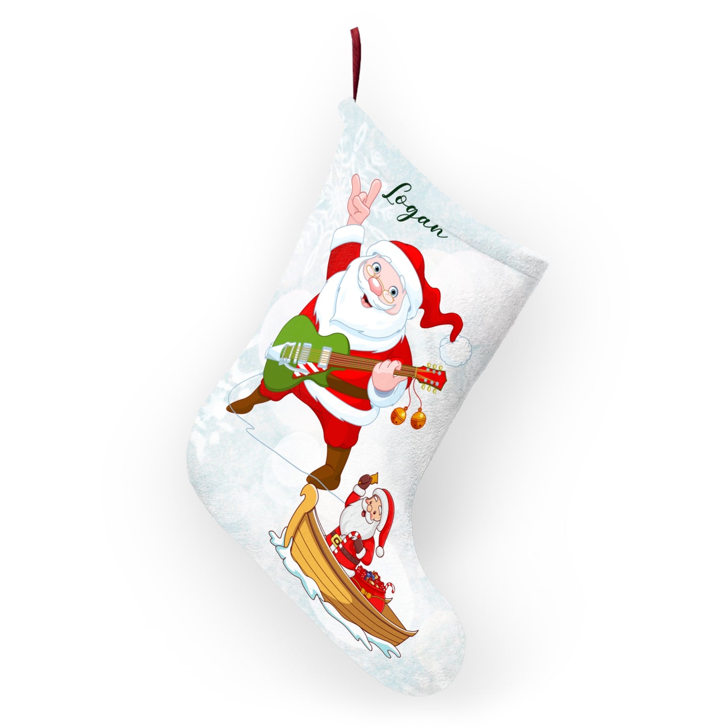 Logan, Santa's Party, Customizable - Christmas Stockings - 10436