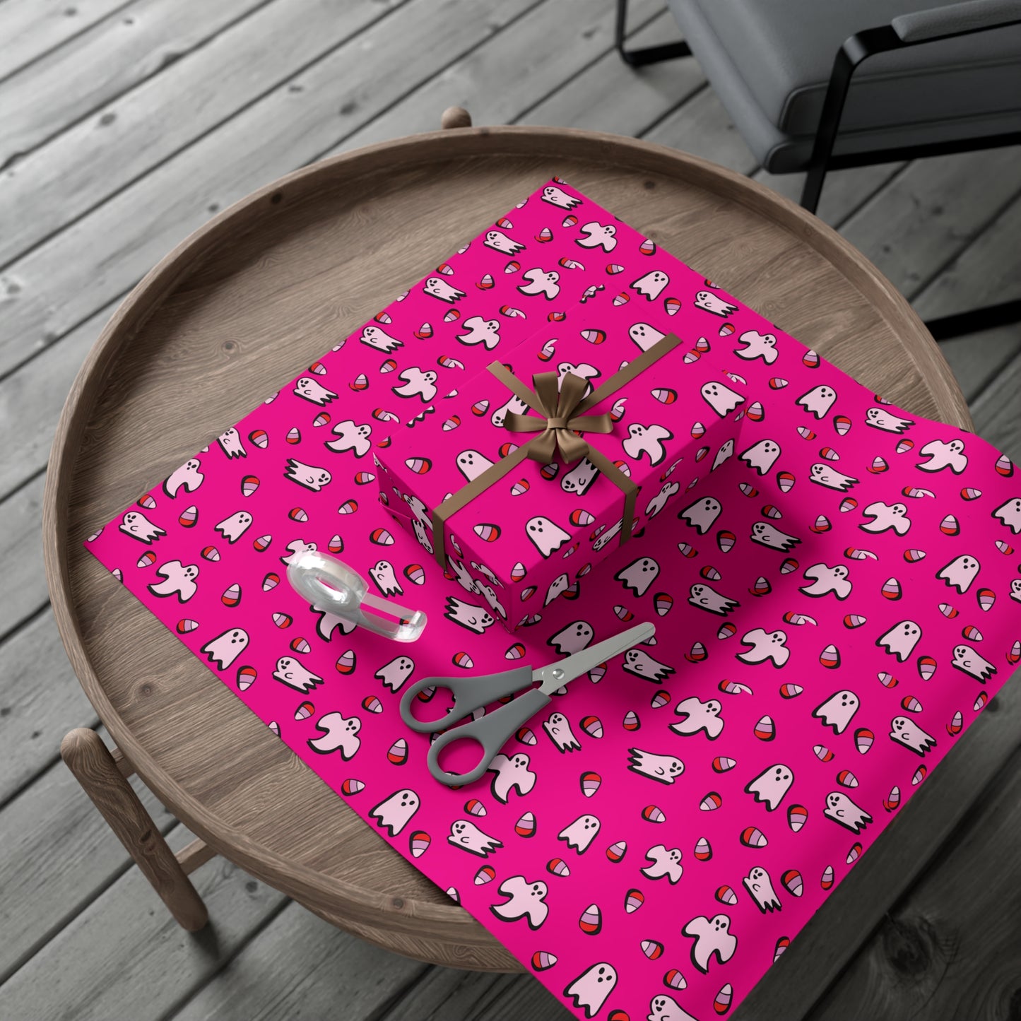 Pink Ghost - Gift Wrap Papers - 13849