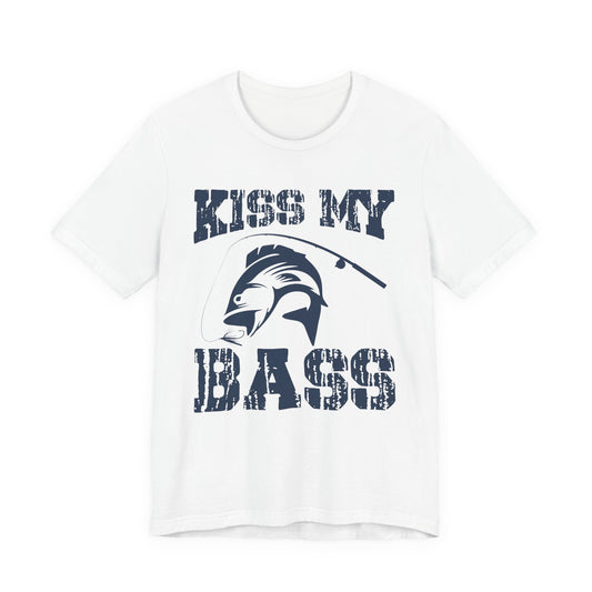 Fishing:  Kiss My Bass - Unisex Jersey Short Sleeve Tee - 14021