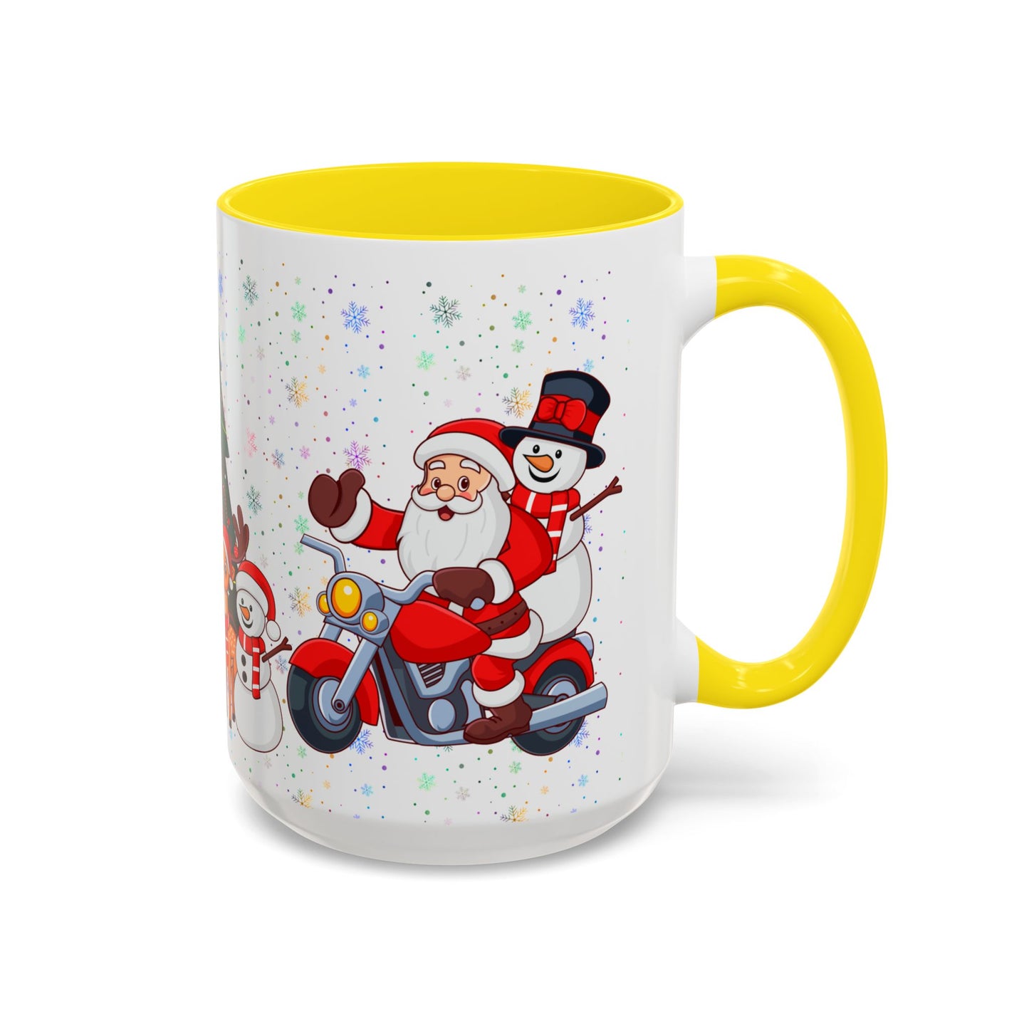 Christmas Party, Santa, Snowman & Reindeer - Accent Coffee Mug (11, 15oz) - 10427