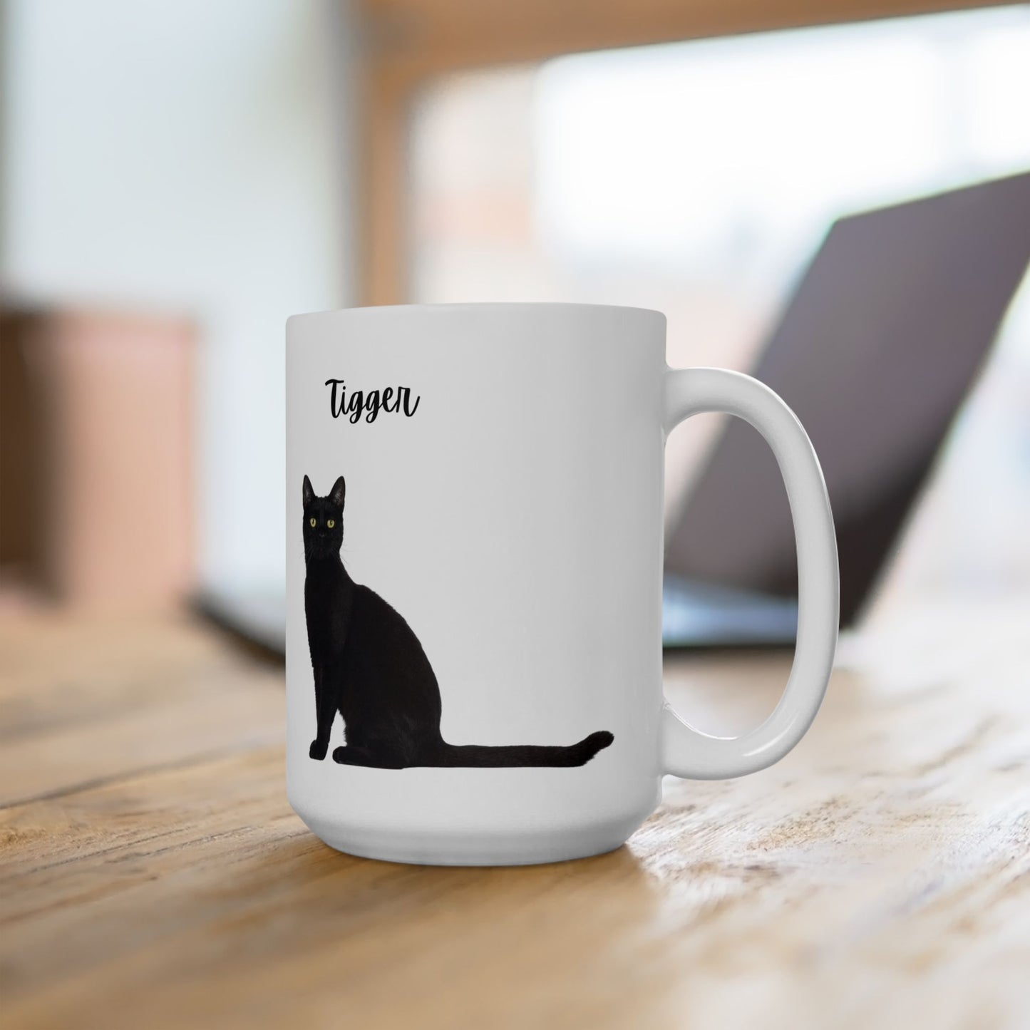 Black Cat Ceramic Mug - Perfect Gift for Cat Lovers, Cute Pet Mug, Funny Kitchen Decor, Coffee Lovers' Favorite - 14197