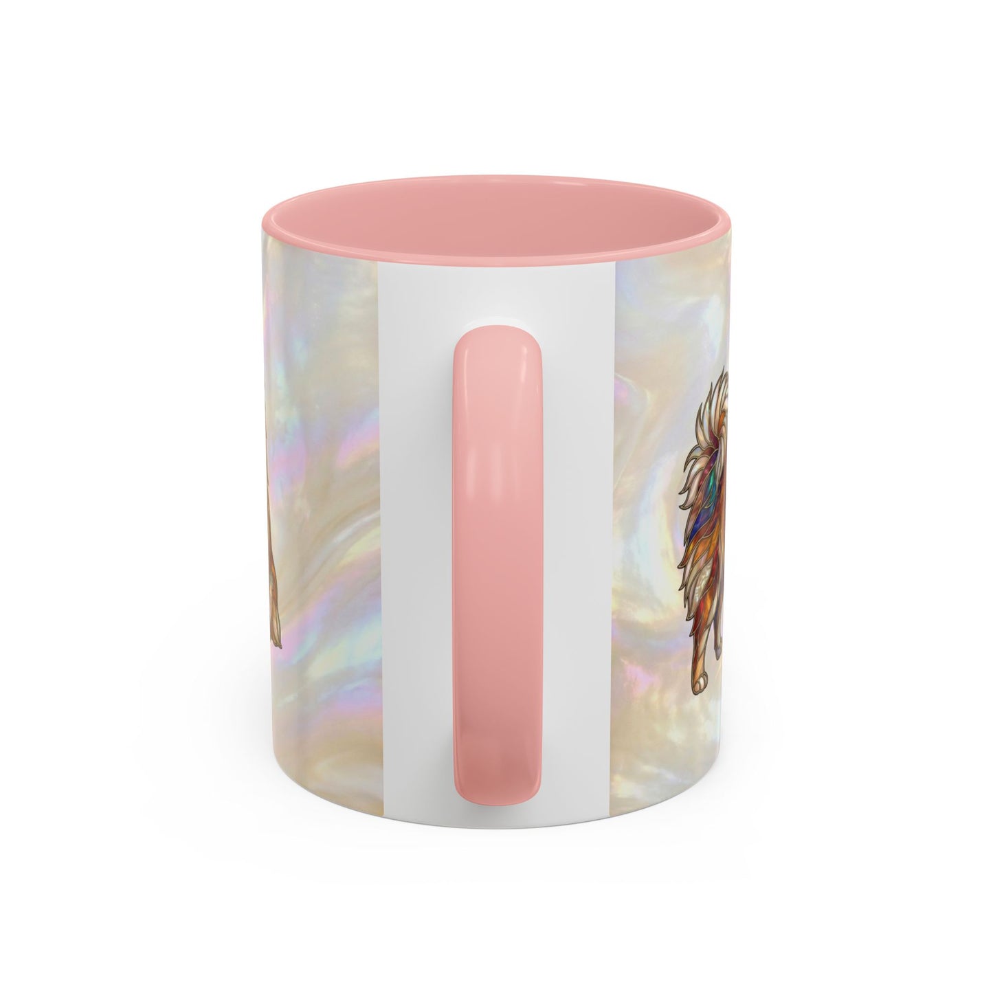 Pomeranian Accent Coffee Mug — Stained Glass Design (11/15oz) - 14638