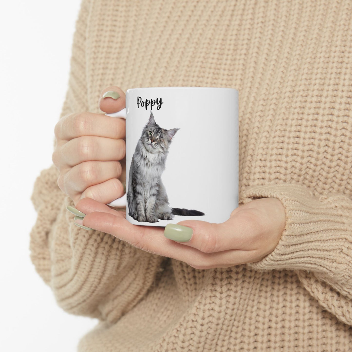 Personalised Cat Ceramic Mug - Perfect Gift for Cat Lovers, Unique Coffee Cup, Pet Owner Present, Animal Enthusiast Merchandise - 14206