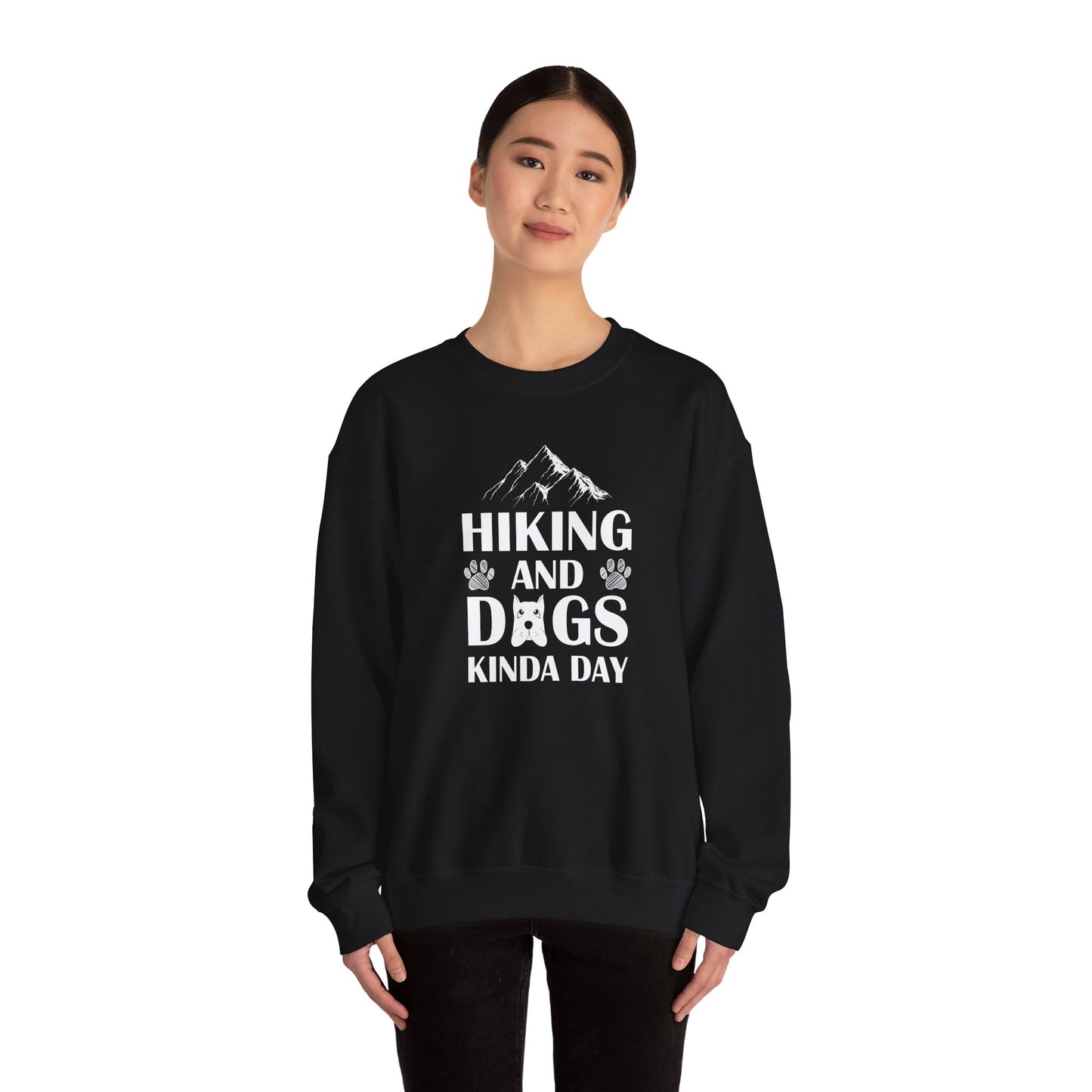 Hiking & Dogs Kinda Day - Unisex Heavy Blend™ Crewneck Sweatshirt