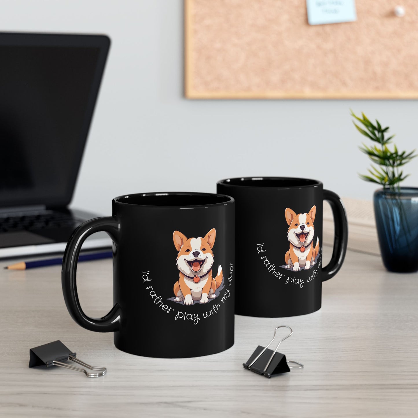 Corgi Lover's Black Mug - Perfect Gift for Dog Owners, Pet Lovers, Coffee Lovers, Corgi Gifts, Funny Dog Mug - 14079