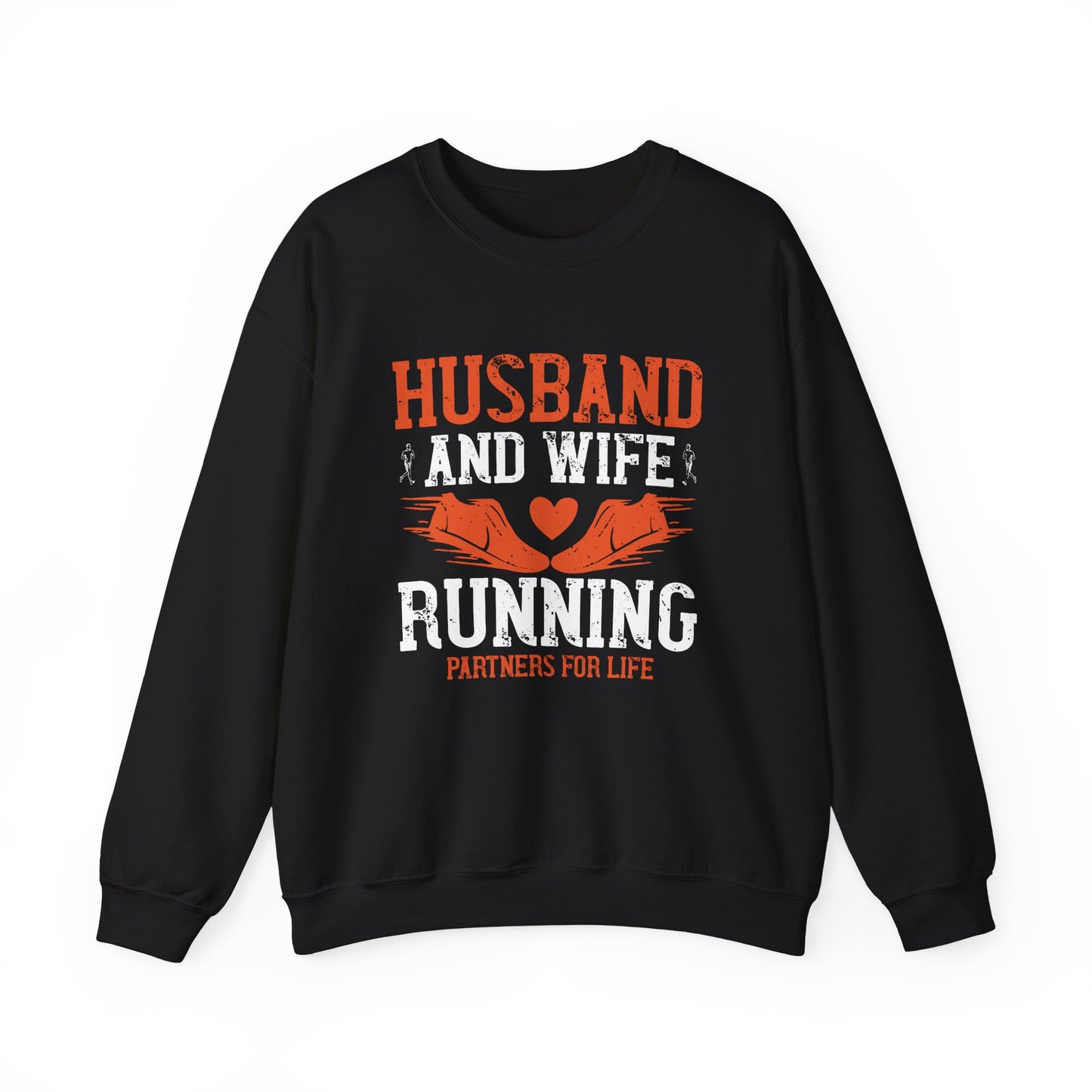 Husband & Wife, Running Partners For Life - Unisex Heavy Blend™ Crewneck Sweatshirt