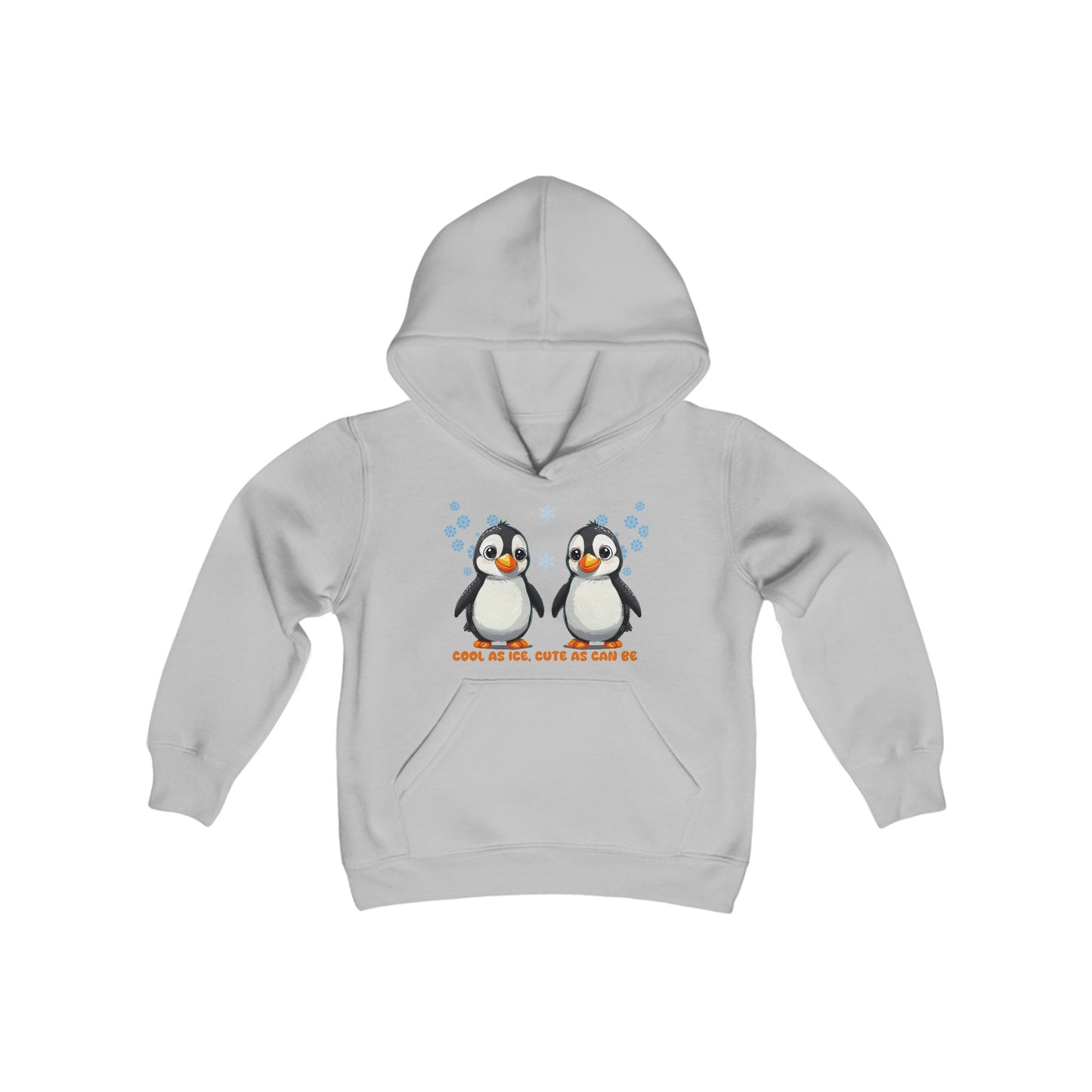 Penguin: Cool As Ice, Cute As Can Be - Youth Heavy Blend Hooded Sweatshirt