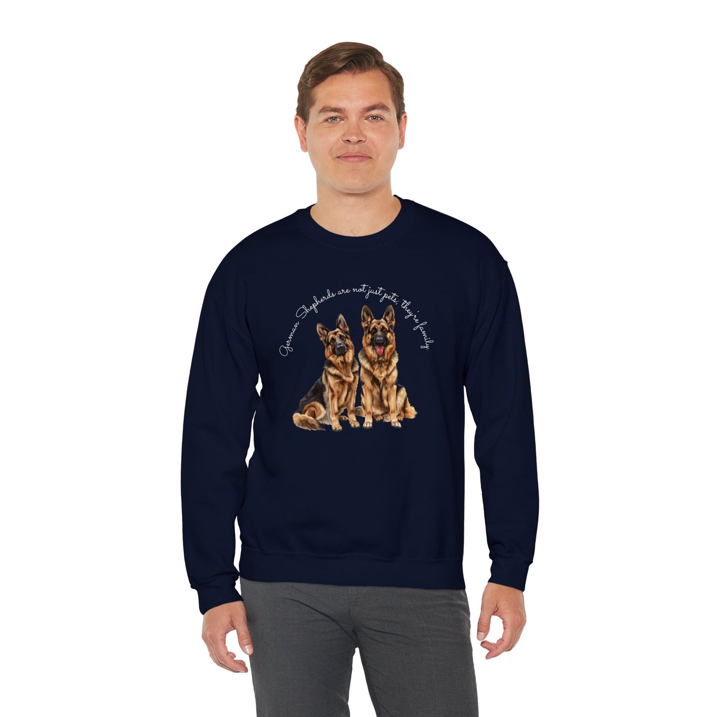 German Shepherds are not just pets; they're family - Unisex Heavy Blend™ Crewneck Sweatshirt