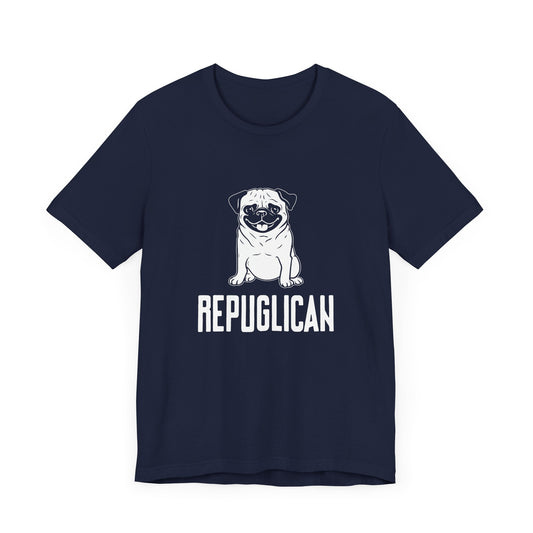 Republican, French Bulldog - Unisex Jersey Short Sleeve Tee