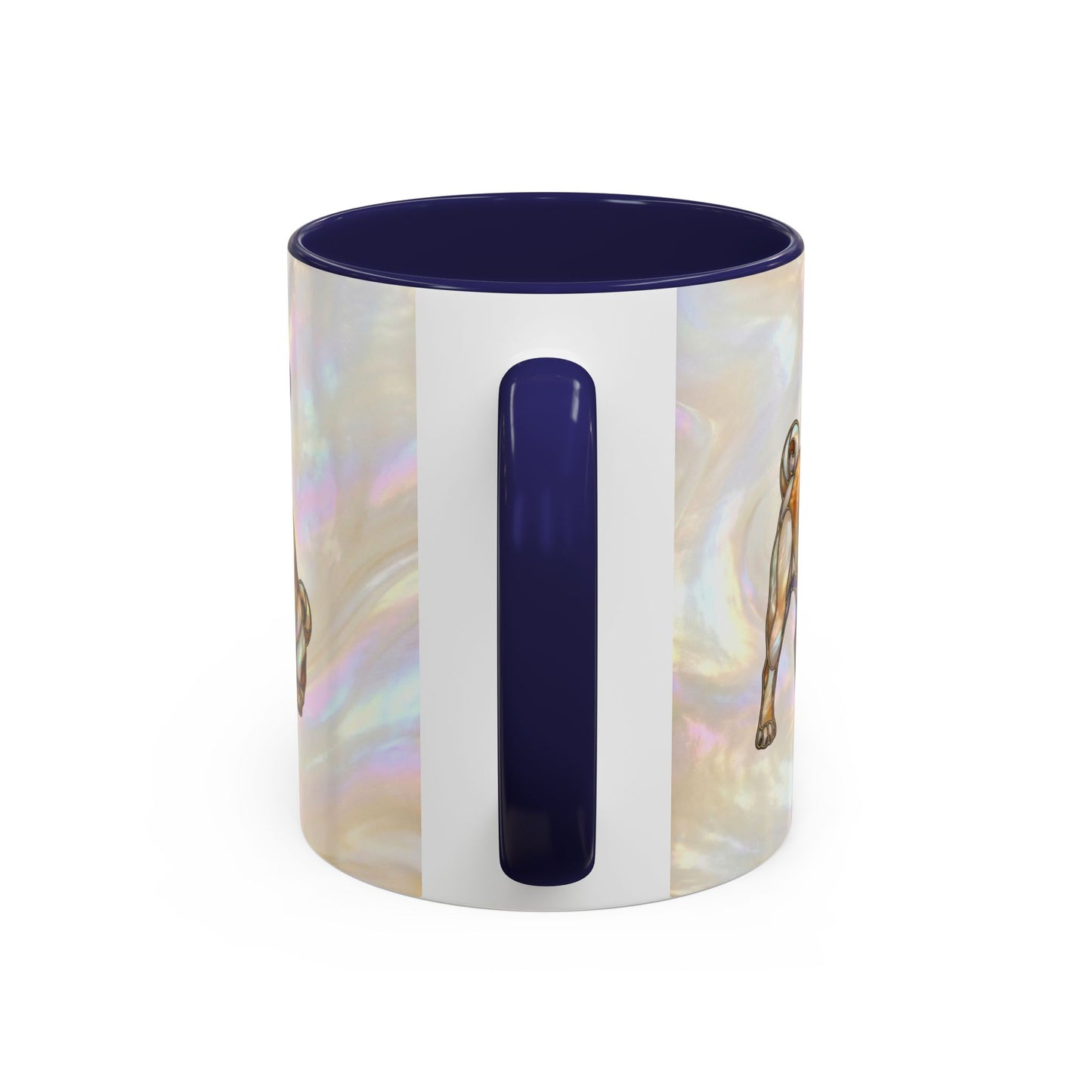 Personalized Pug Accent Coffee Mug –  Stained Glass Design (11/15oz) - 14547