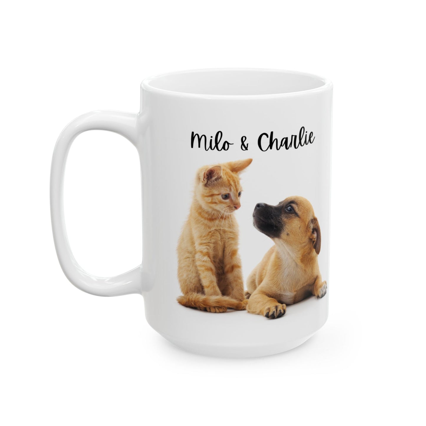 Personalized Pet Lover Ceramic Mug - Custom Dog & Cat Gifts, Animal Coffee Cup, Unique Present for Pet Owners - 14210