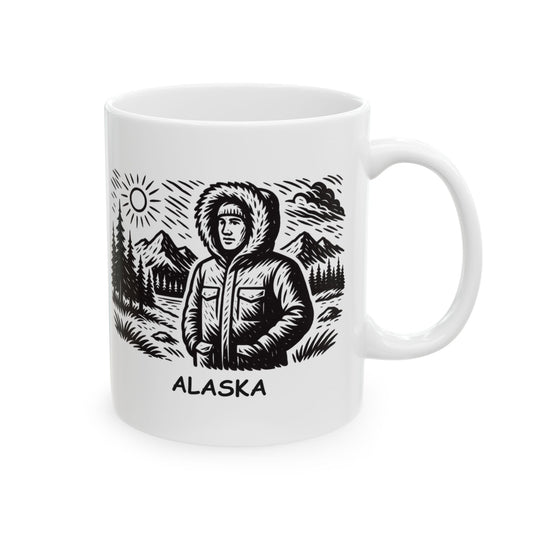 "Alaska: The only state where it’s perfectly acceptable to wear a parka in July." Ceramic Mug - 13021