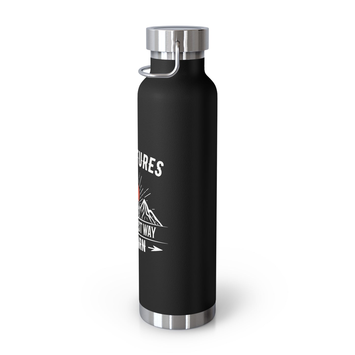 Adventures Are The Best Way To Learn - Customizable  Copper Vacuum Insulated Bottle, 22oz - 12670