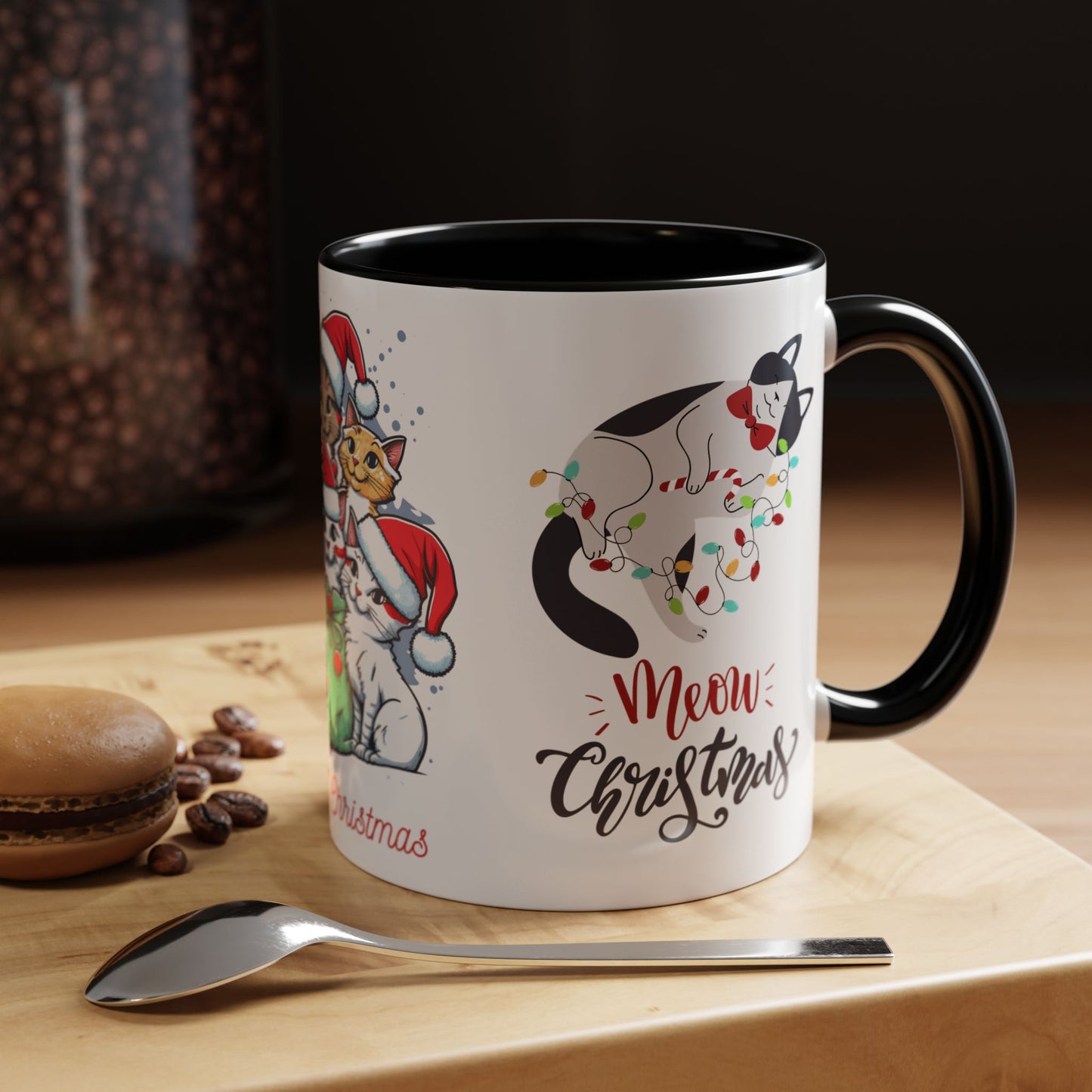 Meowy Christmas - Accent Coffee Mug (11, 15oz)