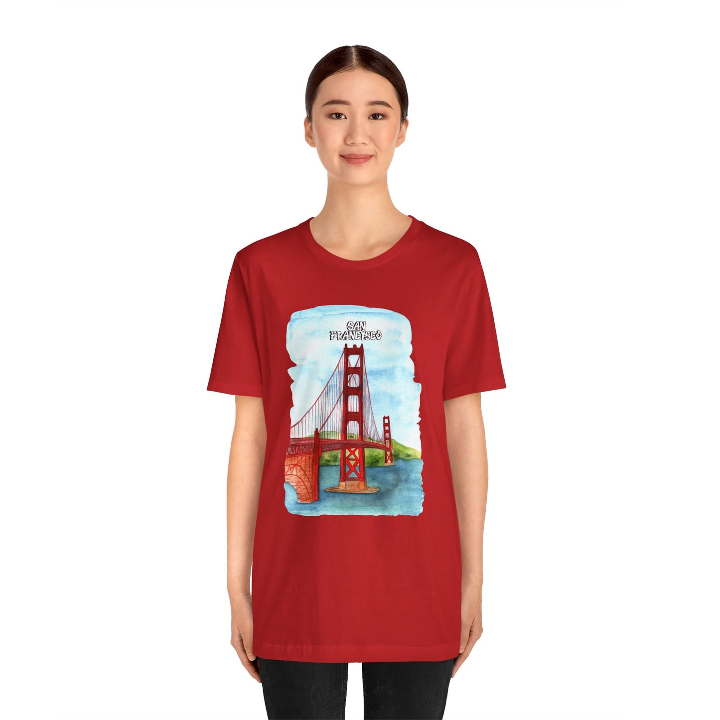 San Francisco Golden Gate Bridge Tee - Unisex Short Sleeve Jersey Shirt for Travel Lovers - 12203