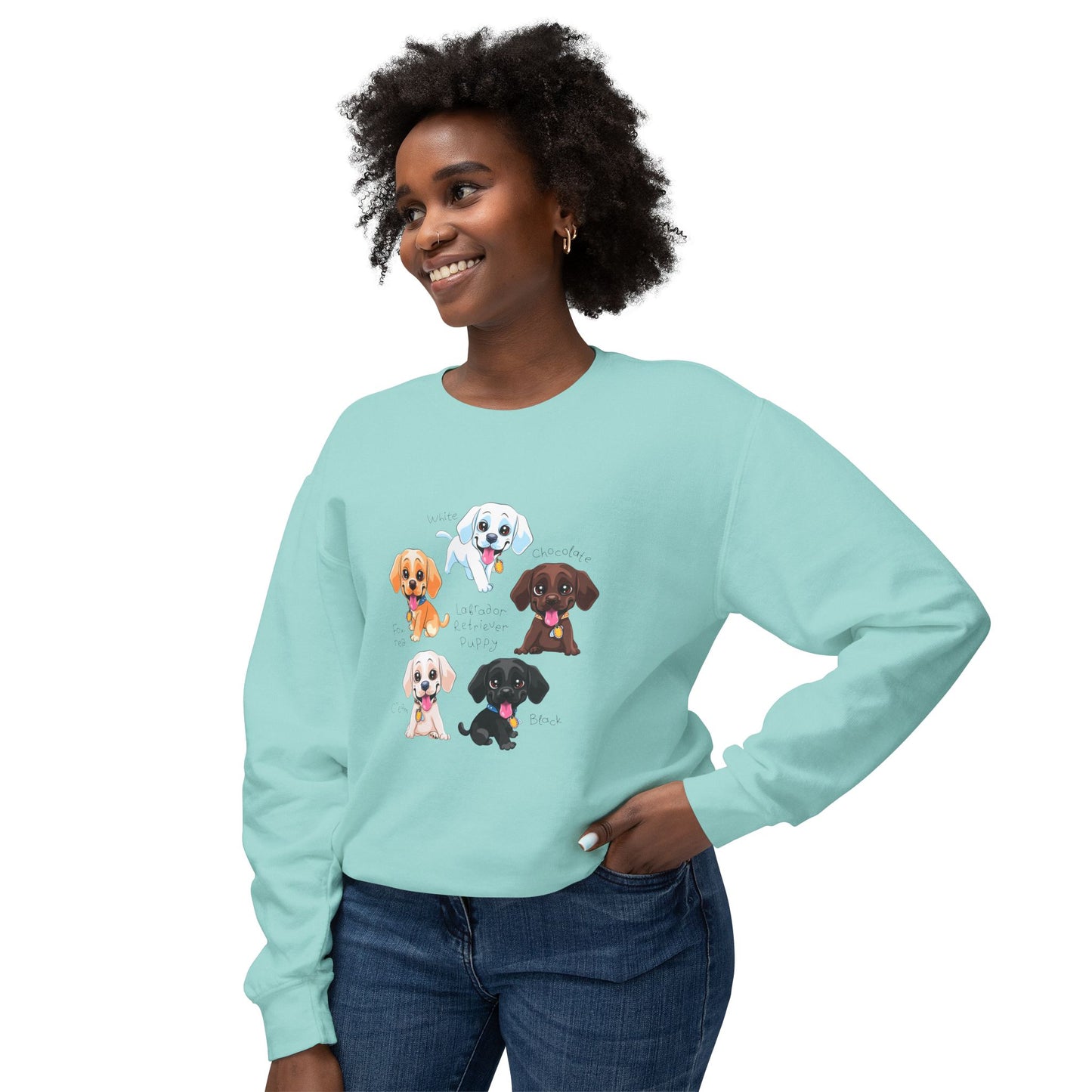 Puppies - Unisex Lightweight Crewneck Sweatshirt - 10263