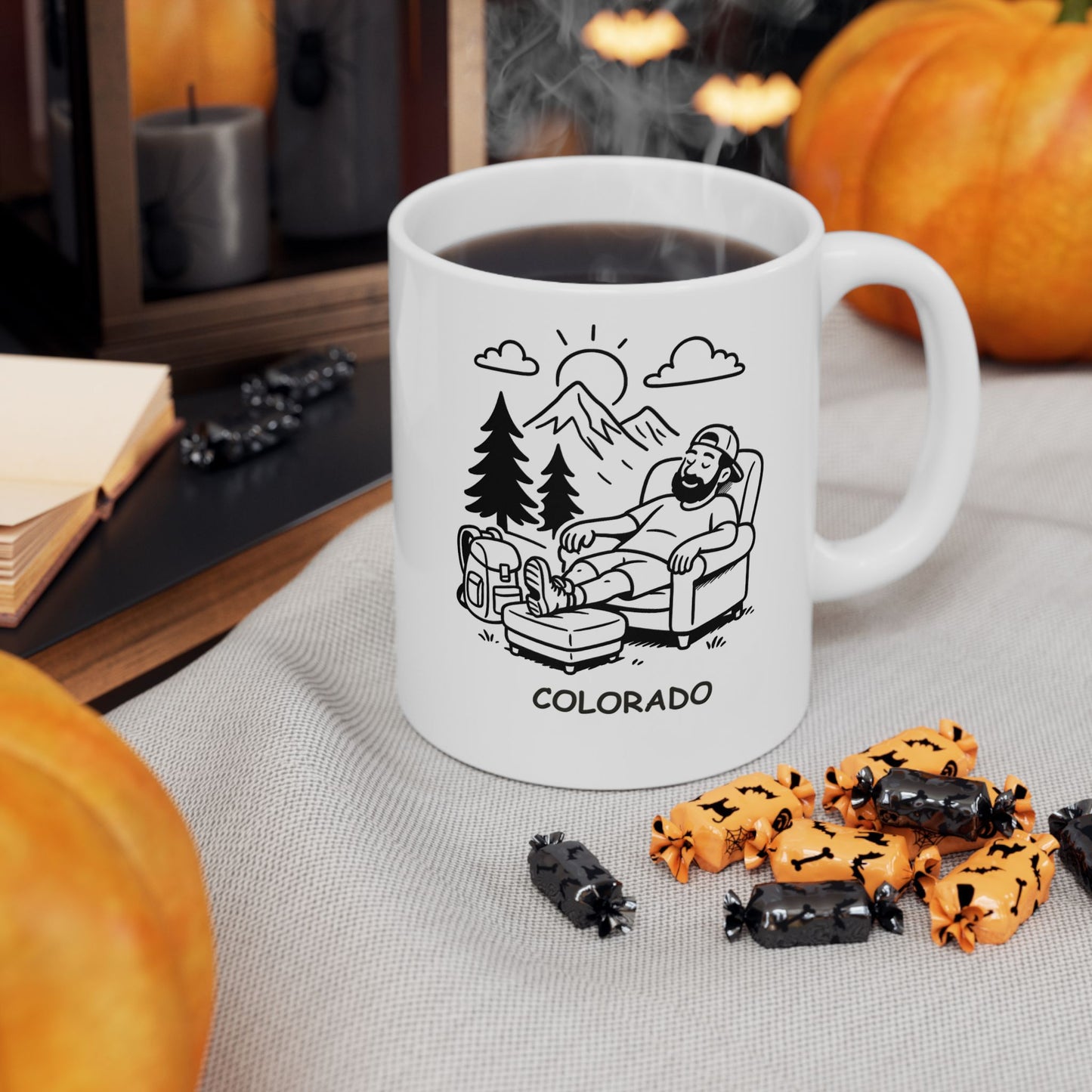 "In Colorado, ‘lazy’ means a rest day between your adventures." Ceramic Mug - 13606