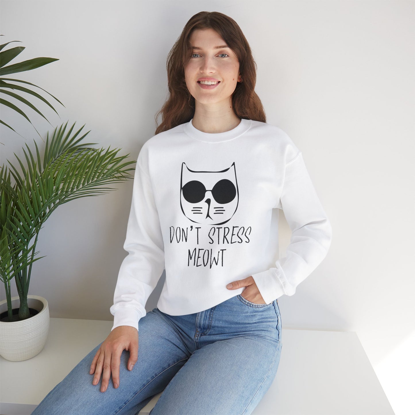 Don't Stress Meowt - Unisex Heavy Blend™ Crewneck Sweatshirt