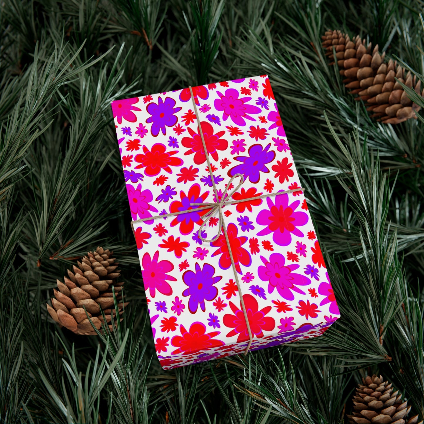 Red & Purple Flowers - Gift Wrap Papers - 10218