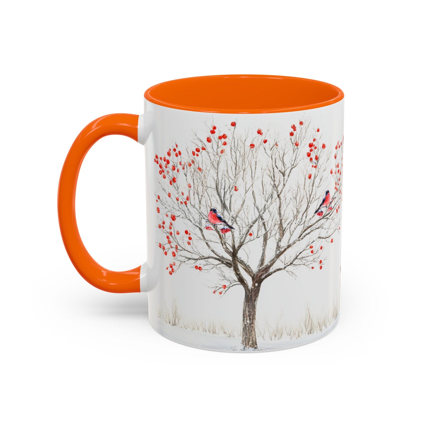 Winter Tree, Snowman & Puppy - Accent Coffee Mug (11, 15oz) - 10406