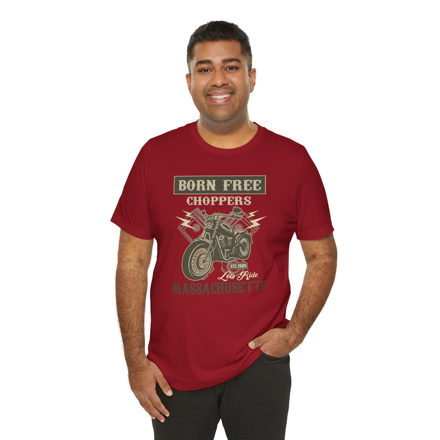 Born Free, Choppers,  Let's Ride - Unisex Jersey Short Sleeve Tee