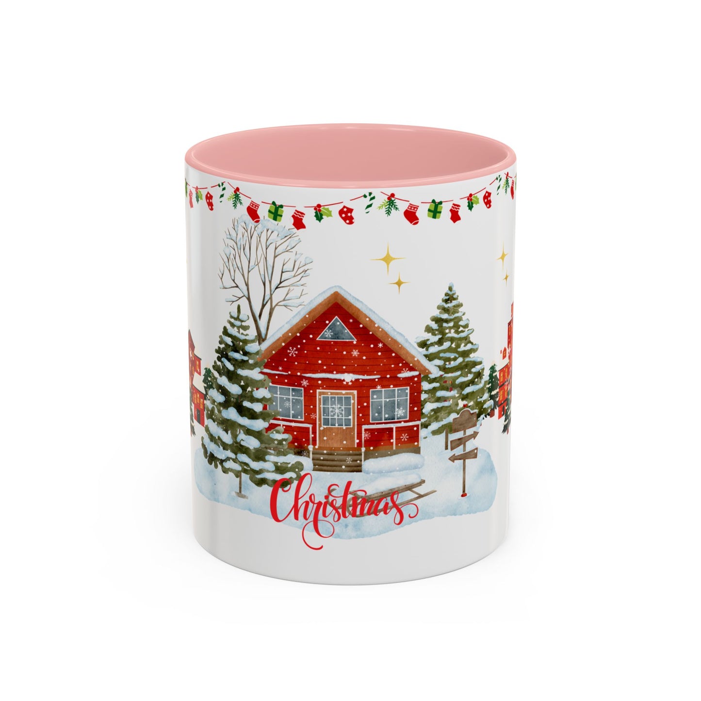 Christmas House - Accent Coffee Mug (11, 15oz)