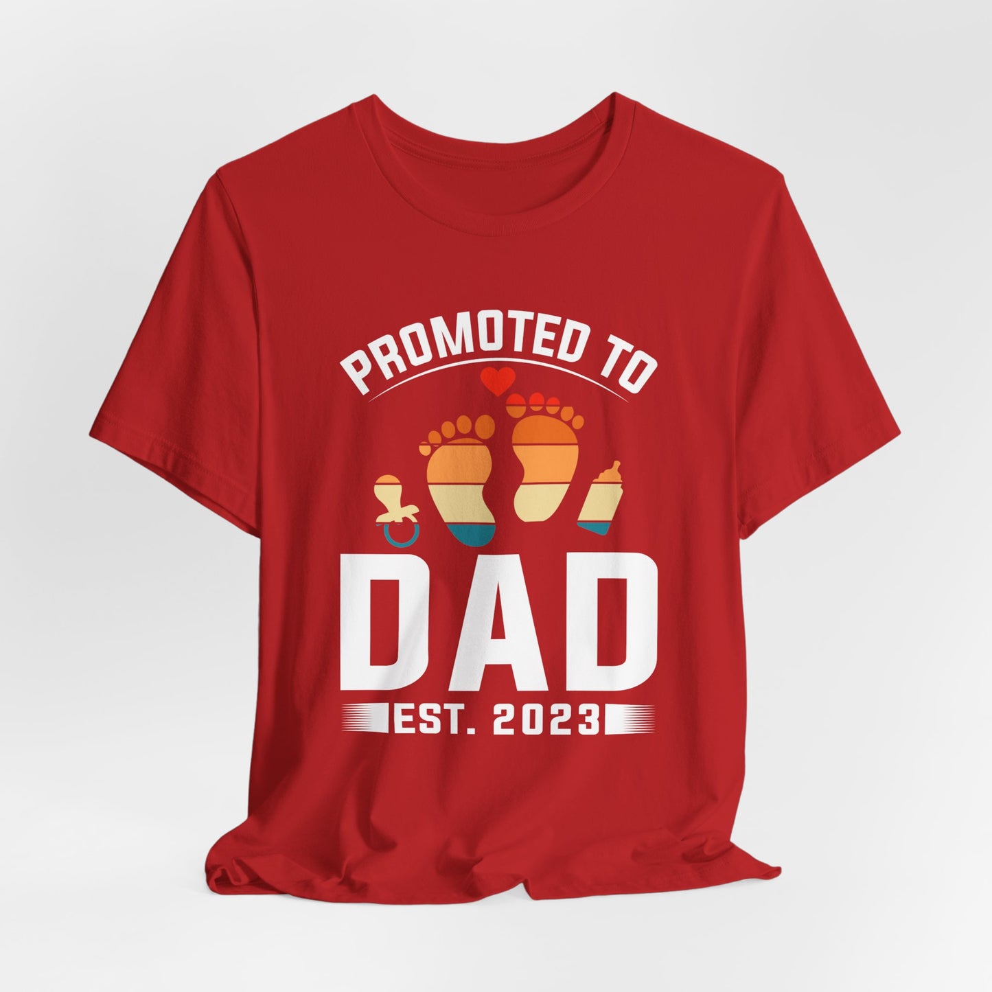 Promoted To Dad - Unisex Jersey Short Sleeve Tee