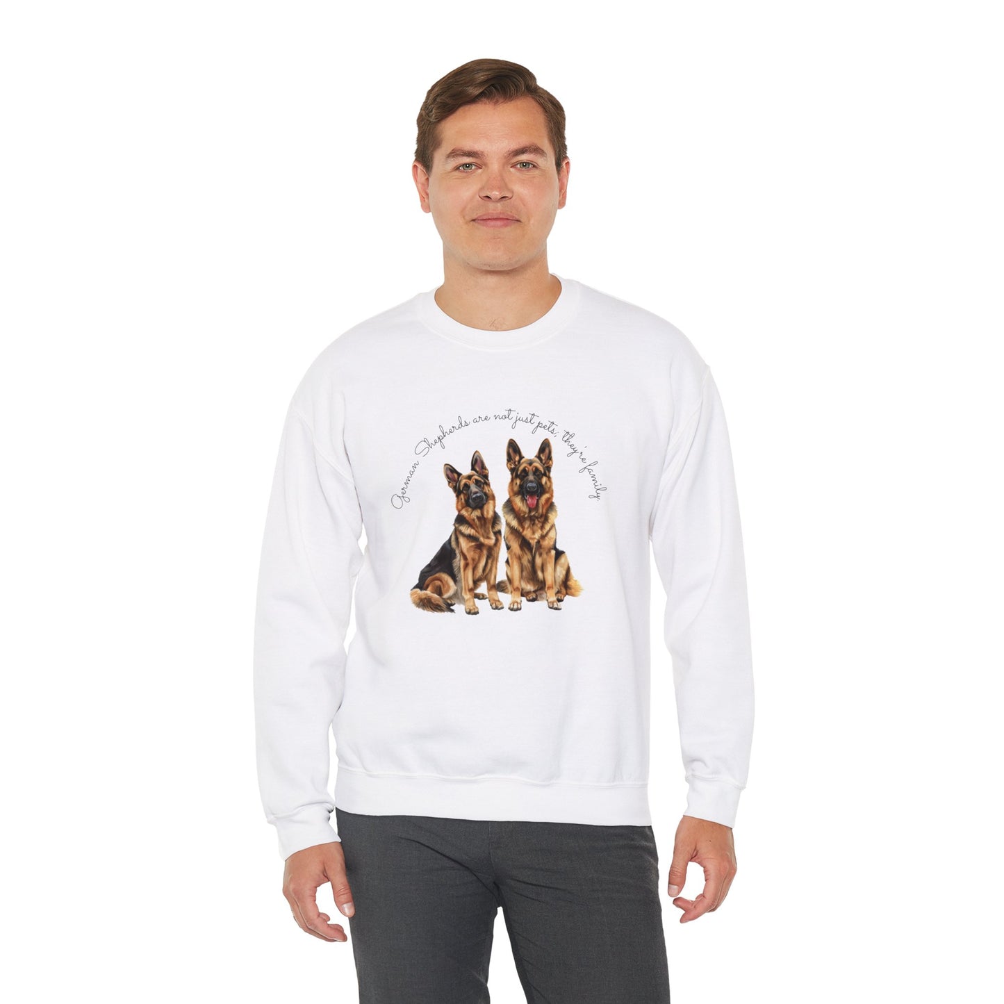 German Shepherds are not just pets; they're family - Unisex Heavy Blend™ Crewneck Sweatshirt