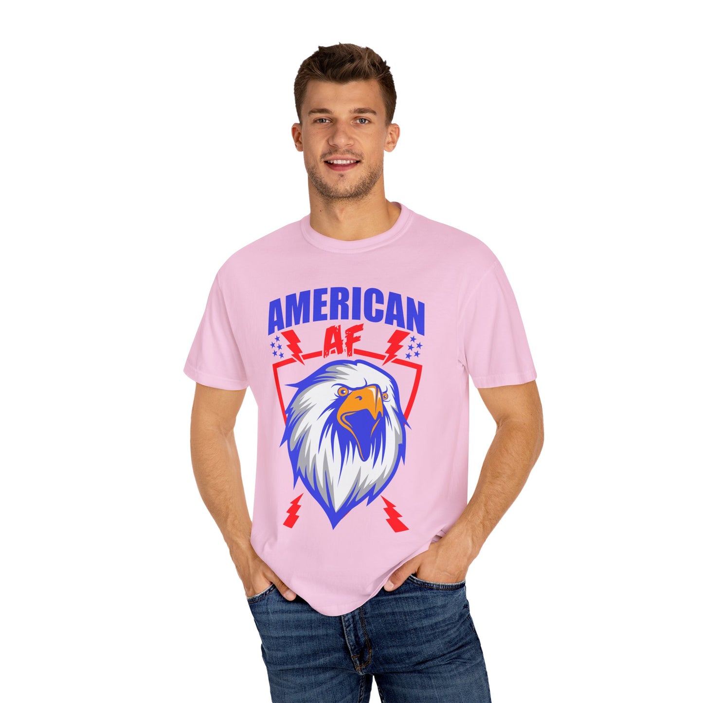 Patriotic Eagle T-Shirt, American AF Graphic Tee, Unisex Tee, 4th of July Shirt, Casual Wear, Gift for Patriots, Summer Style - 13731