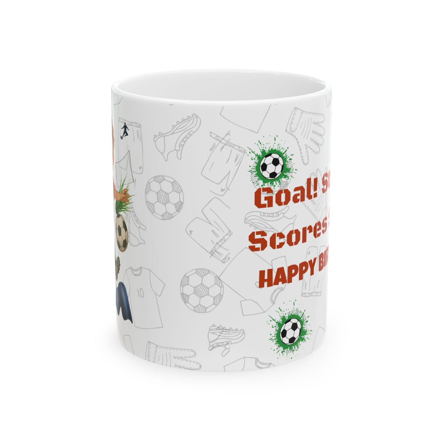Happy Birthday Stephan!, Personalized, 7th, Soccer-Themed Ceramic Mug for Sports Lovers, Celebrate Birthdays, Goal Scoring Gifts - 14215