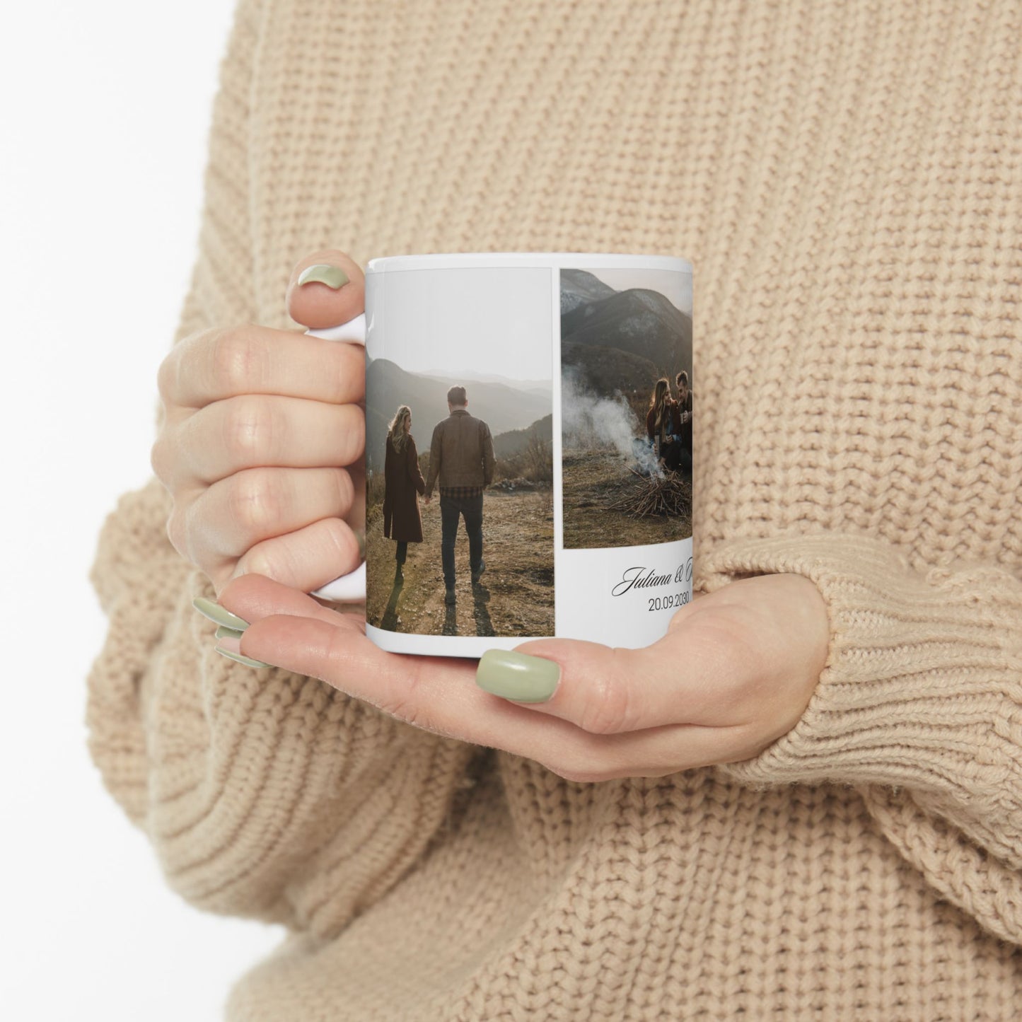 Julian & Tom, Couple's Photos, Customizable - Ceramic Mug, (11oz, 15oz) - 11030
