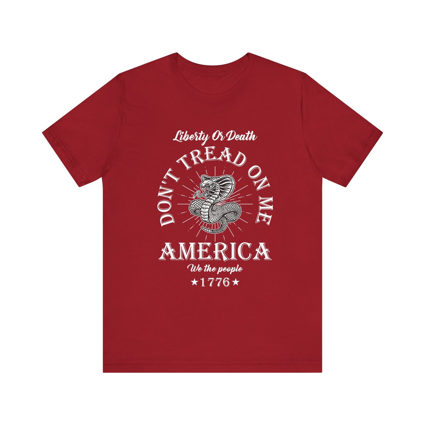 Don't Tread on Me Tee, Unisex Liberty & Death Shirt, Casual Gift, 4th of July Apparel, Patriot T-Shirt - 13656