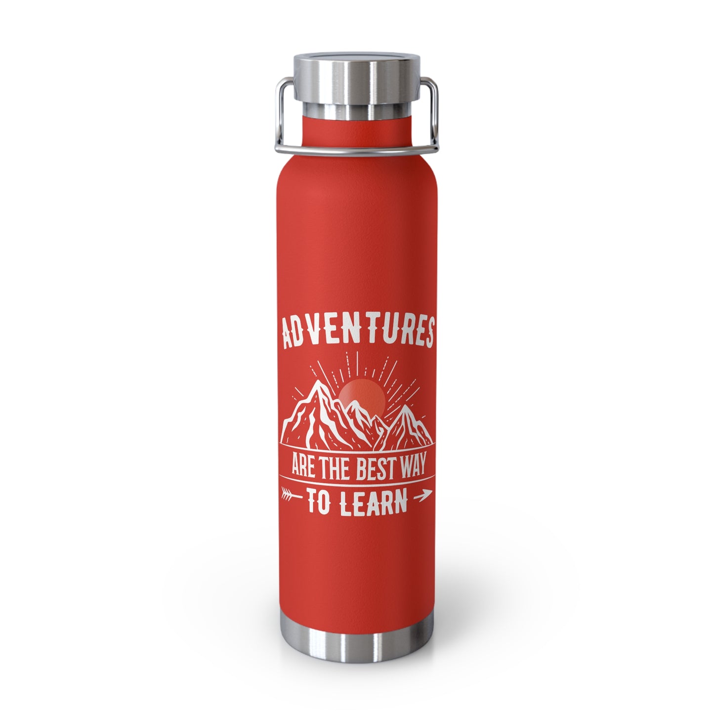 Adventures Are The Best Way To Learn - Customizable  Copper Vacuum Insulated Bottle, 22oz - 12670