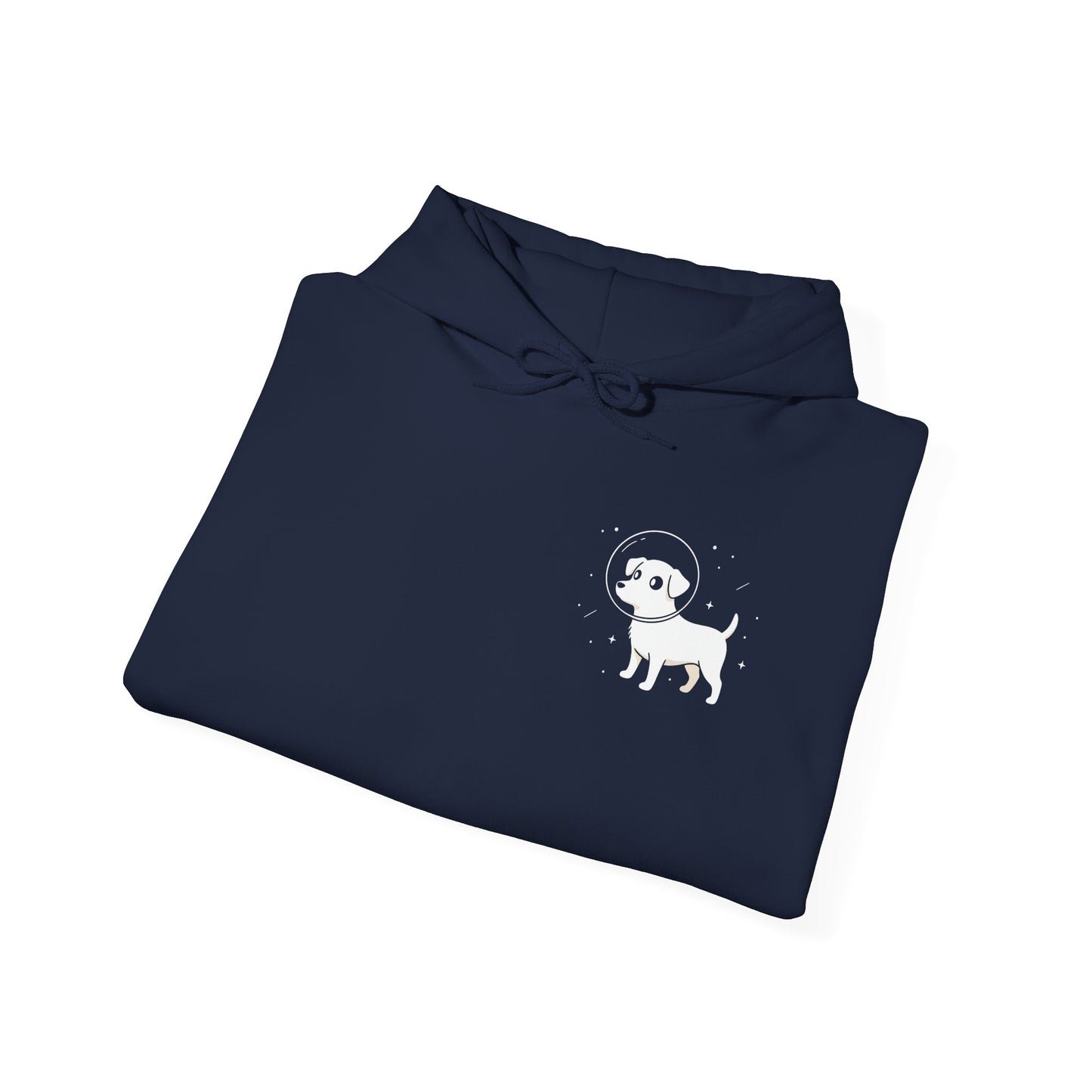 Dog in Space Hoodie – Space Puppy Graphic Hooded Sweatshirt, Unisex Heavy Blend™ - 14679