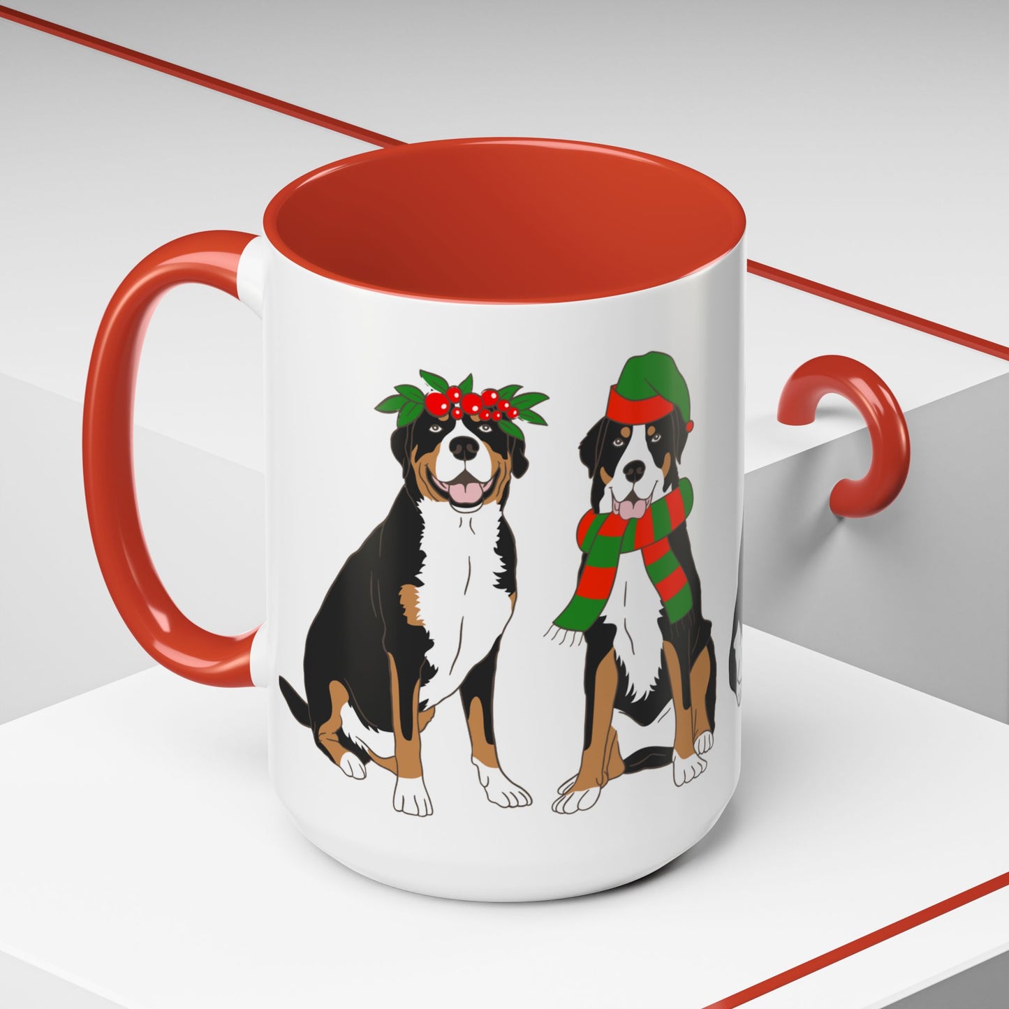 Christmas Dogs - Accent Coffee Mug (11, 15oz) - 10305