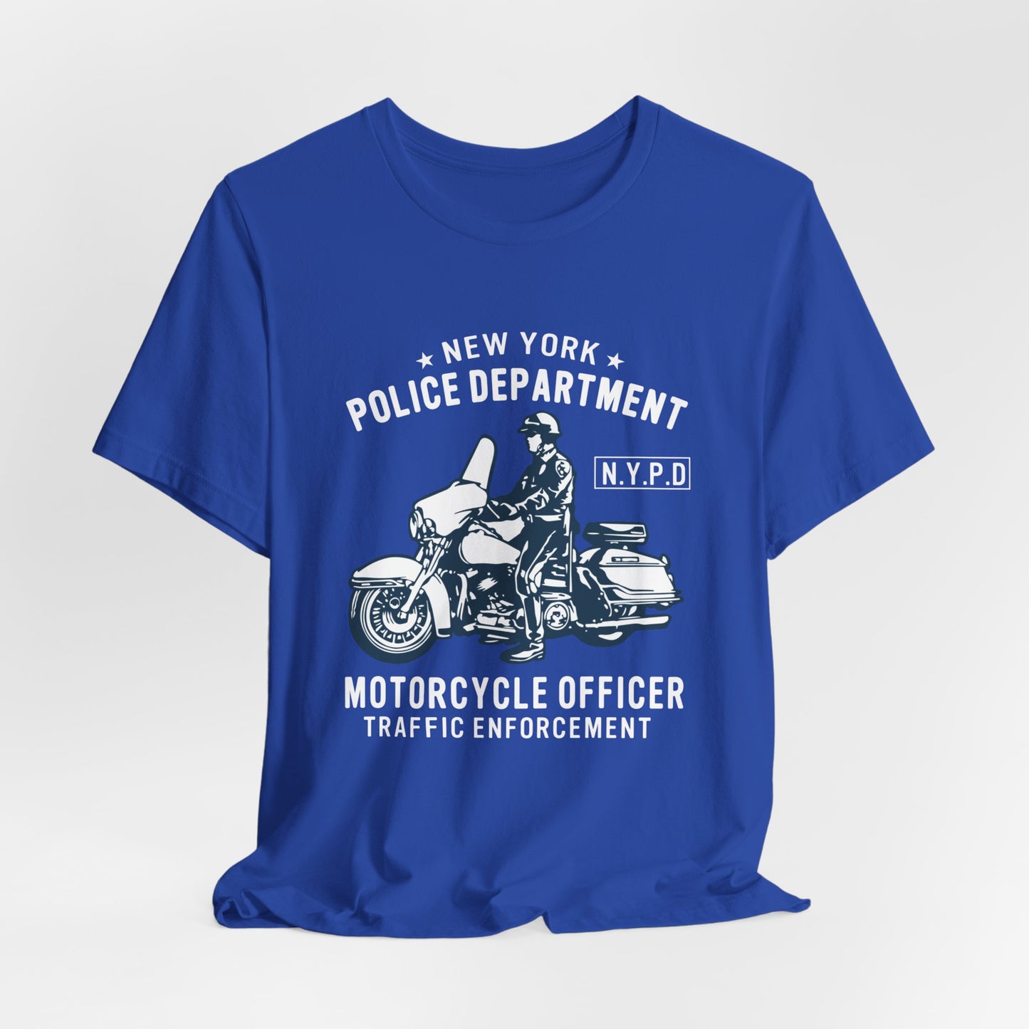 NY Police Department, Motorcycle Officer - Unisex Jersey Short Sleeve Tee