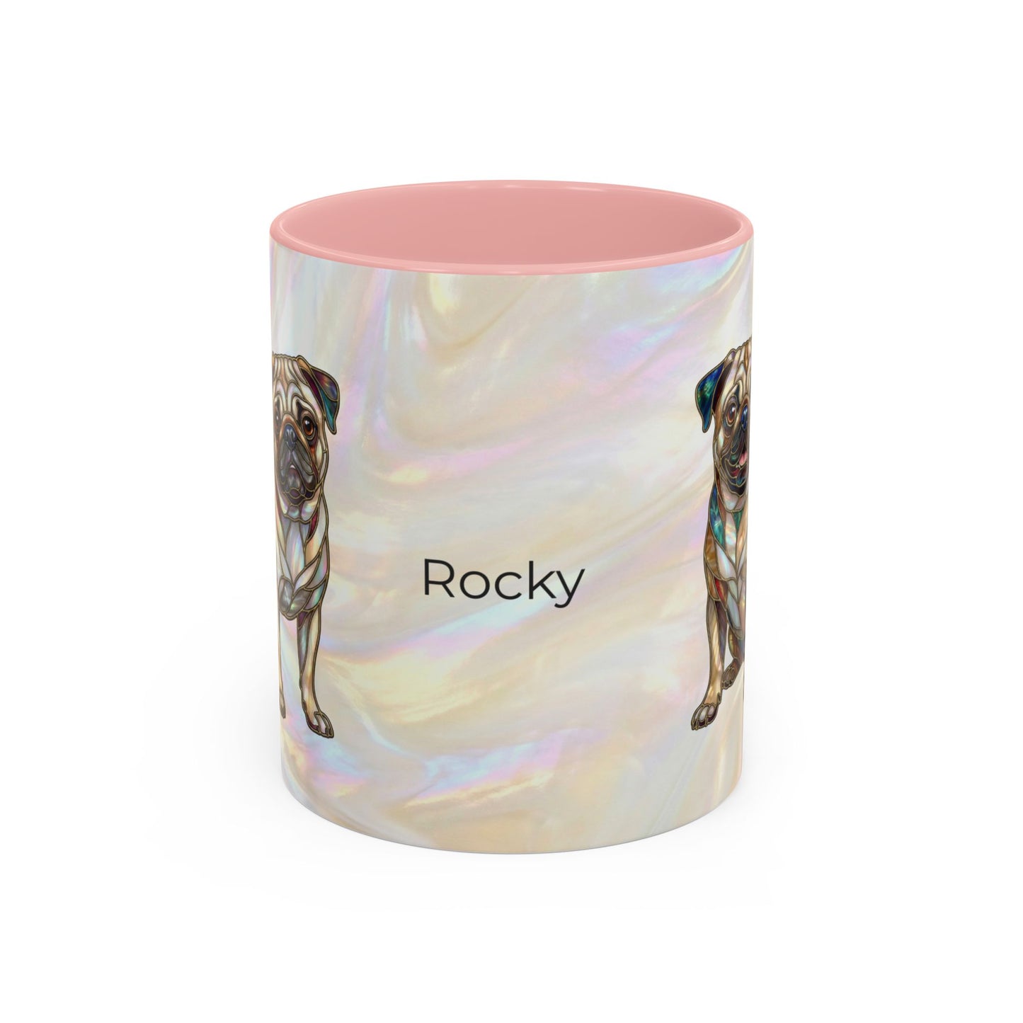 Pug Accent Coffee Mug –  Stained Glass Design (11/15oz) - 14547