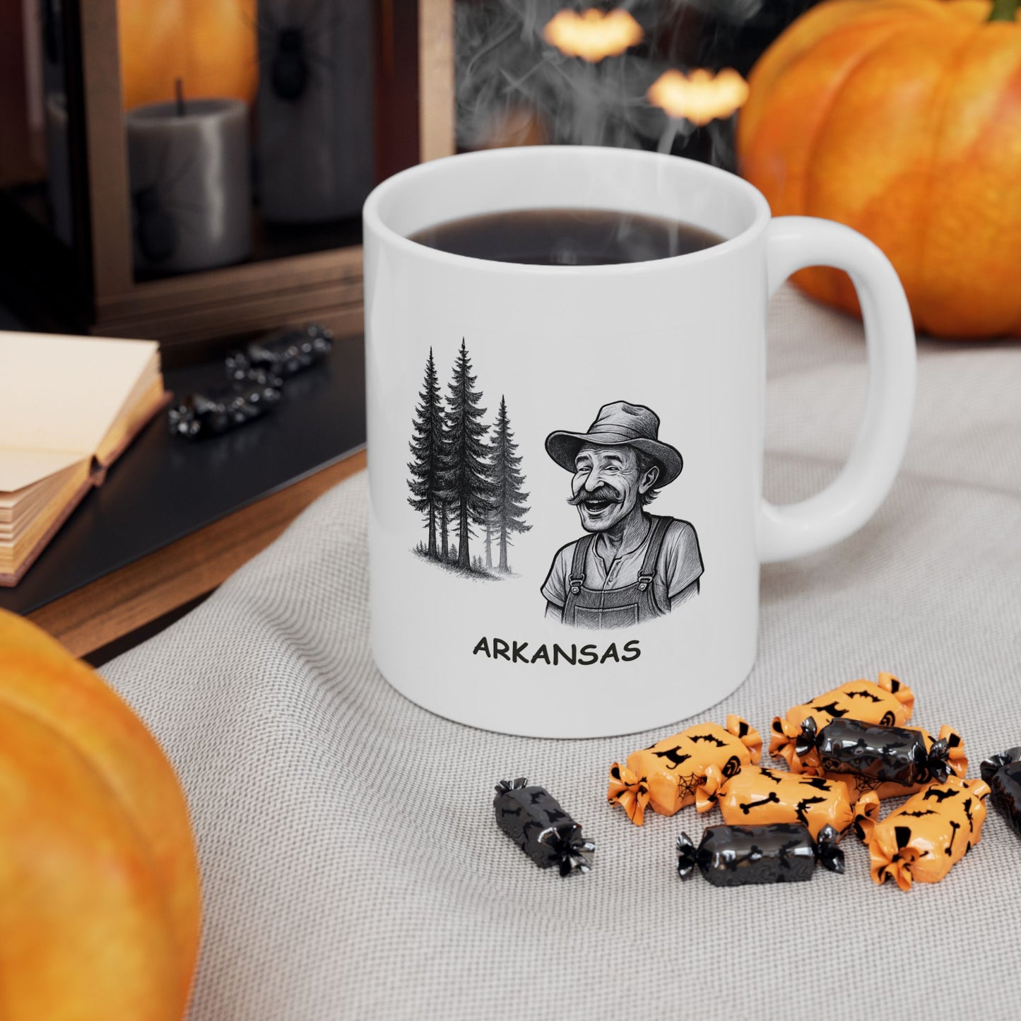 "Arkansas: Where the trees are tall, and the accents are even taller." Ceramic Mug - 13275