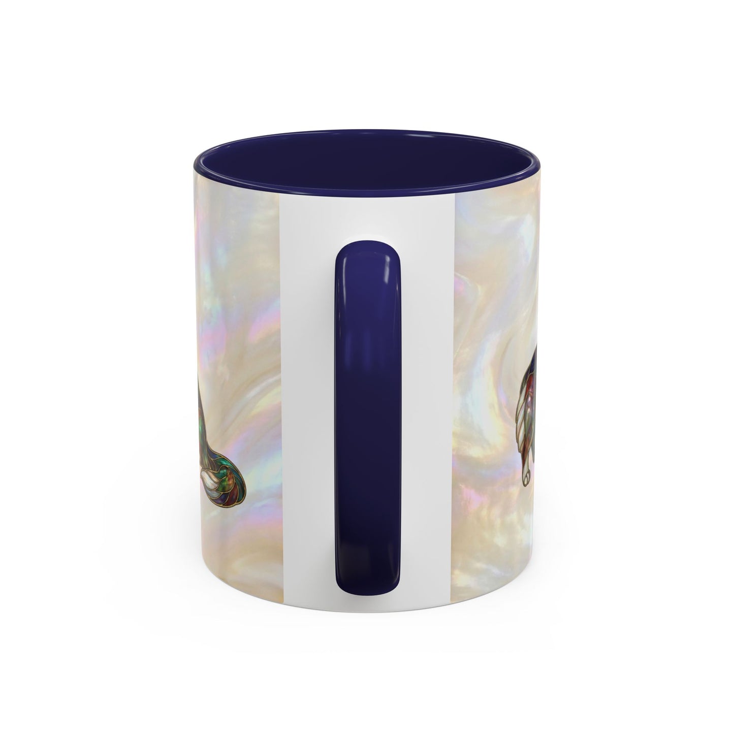 Corgi Accent Coffee Mug -Stained Glass Style (11/15oz) - 14627