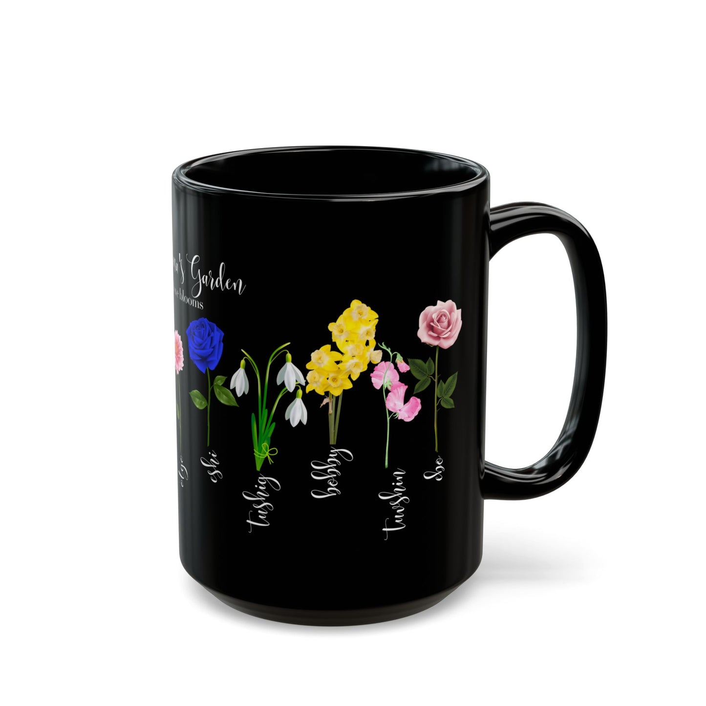 Grandma's Garden, Where Love Blooms - Black Mug