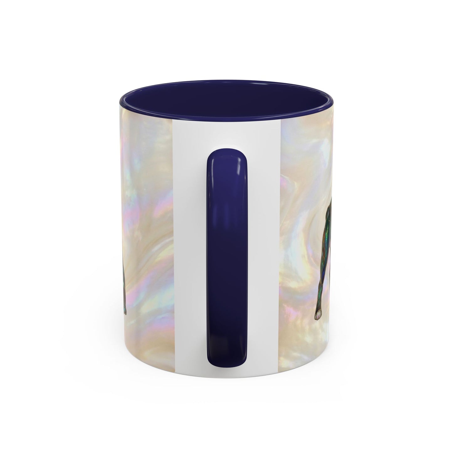 Boston Terrier Accent Coffee Mug — Stained Glass Design (11/15 oz) - 14620