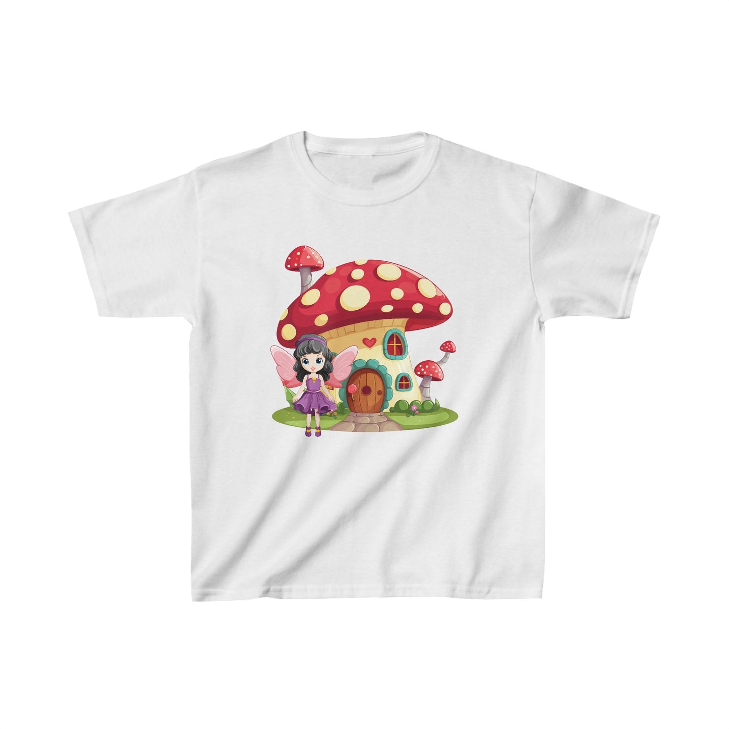 Fairy Mushroom House - Kids Heavy Cotton™ Tee