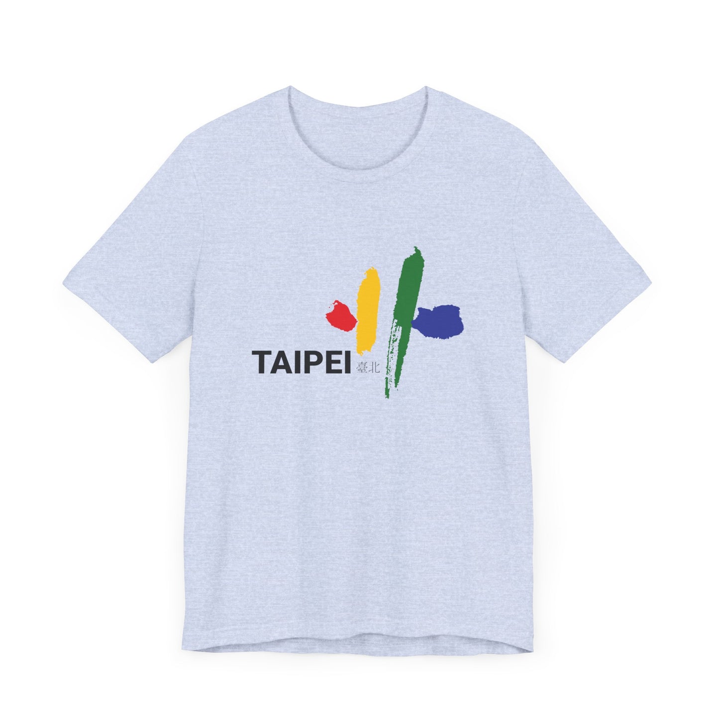Taipei Artistic Unisex Tee - Colorful Graphic Short Sleeve Shirt - 12245