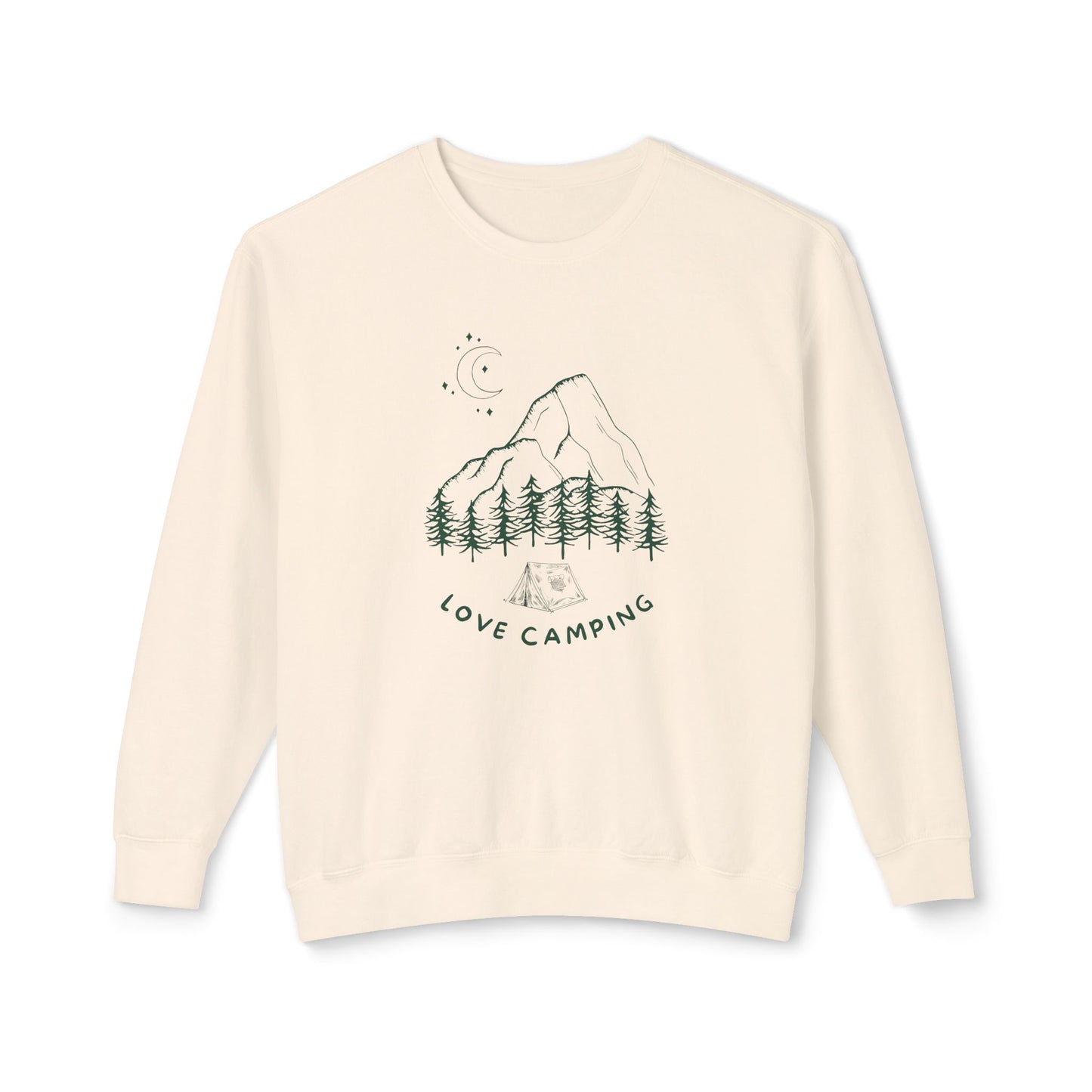 Love Camping - Unisex Lightweight Crewneck Sweatshirt - 10617