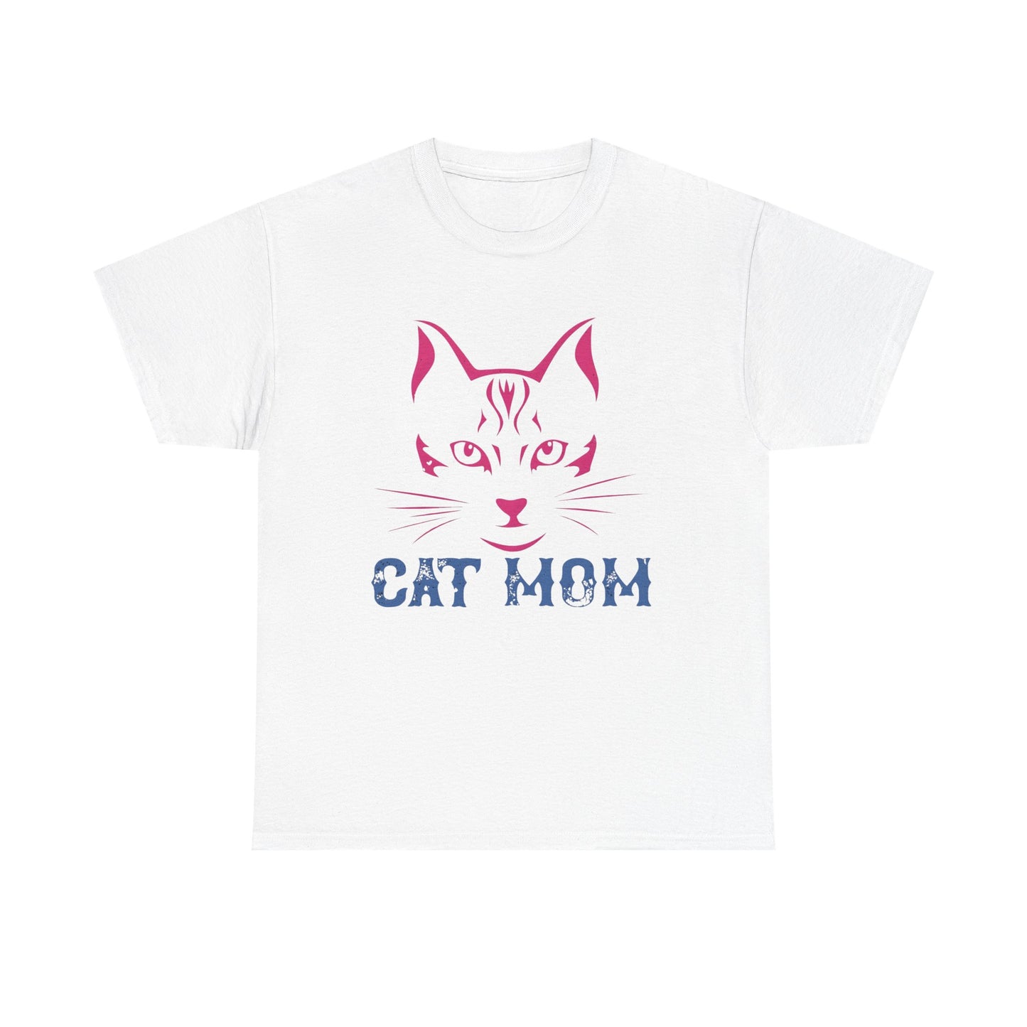 Cat Mom T-Shirt – Cute Cat Face Graphic Tee for Cat Lovers - 14882