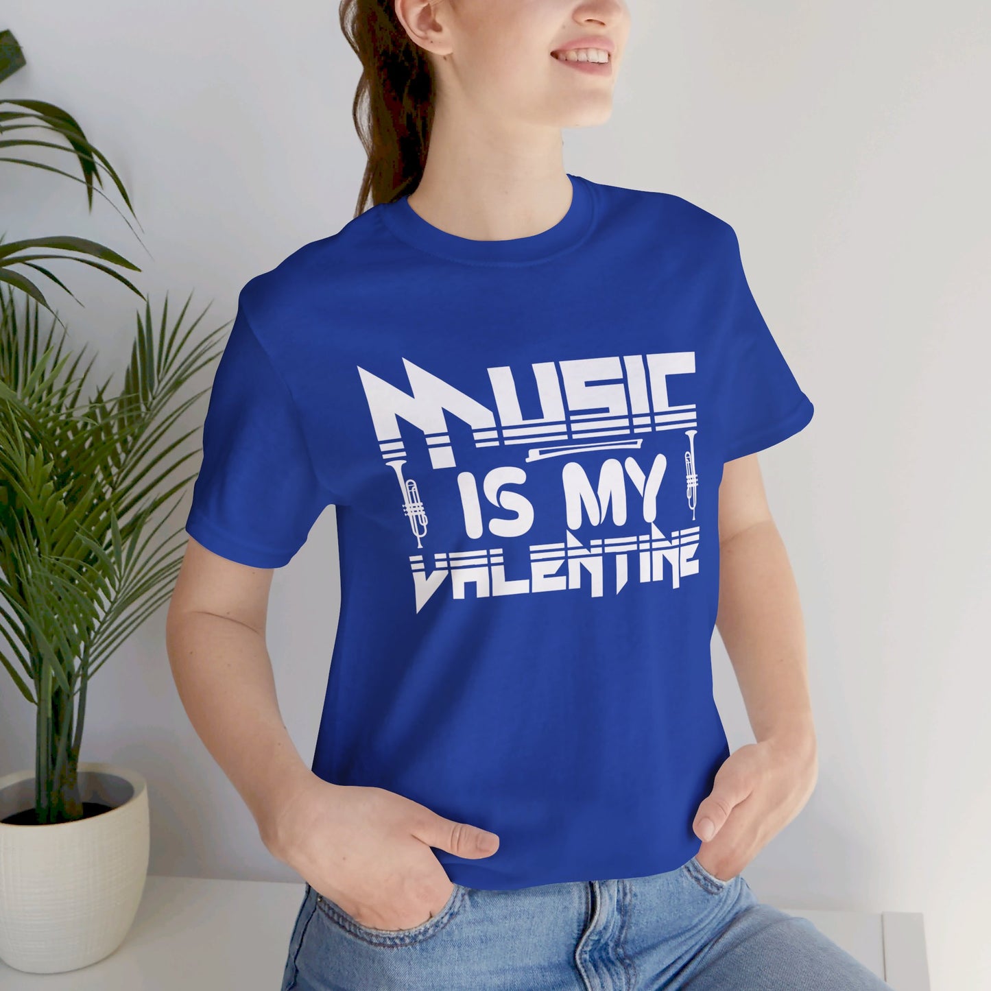 Music Is My Valentine - Unisex Jersey Short Sleeve Tee