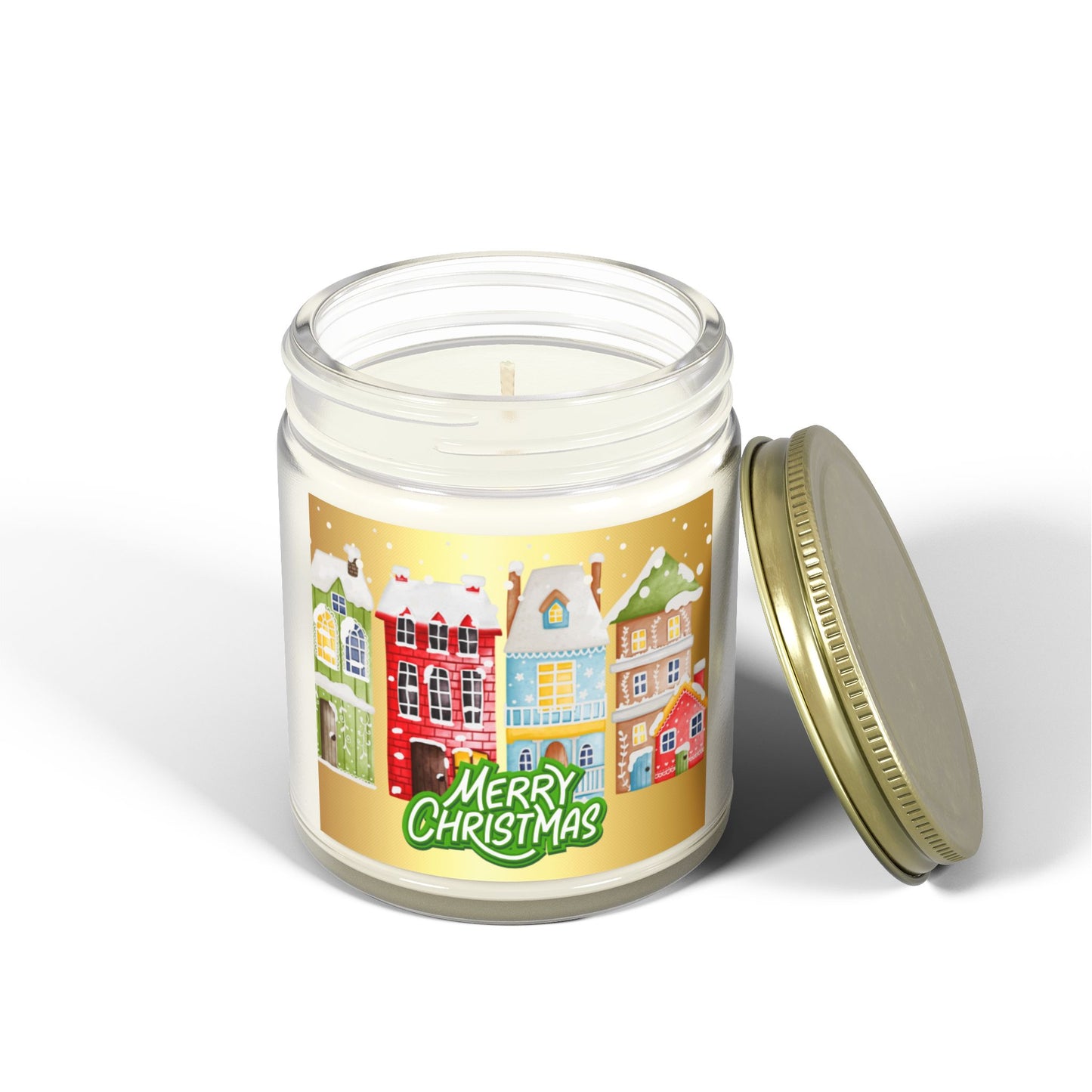 Merry Christmas  - Scented Candles, Coconut Apricot Wax (4oz, 9oz) - 10111