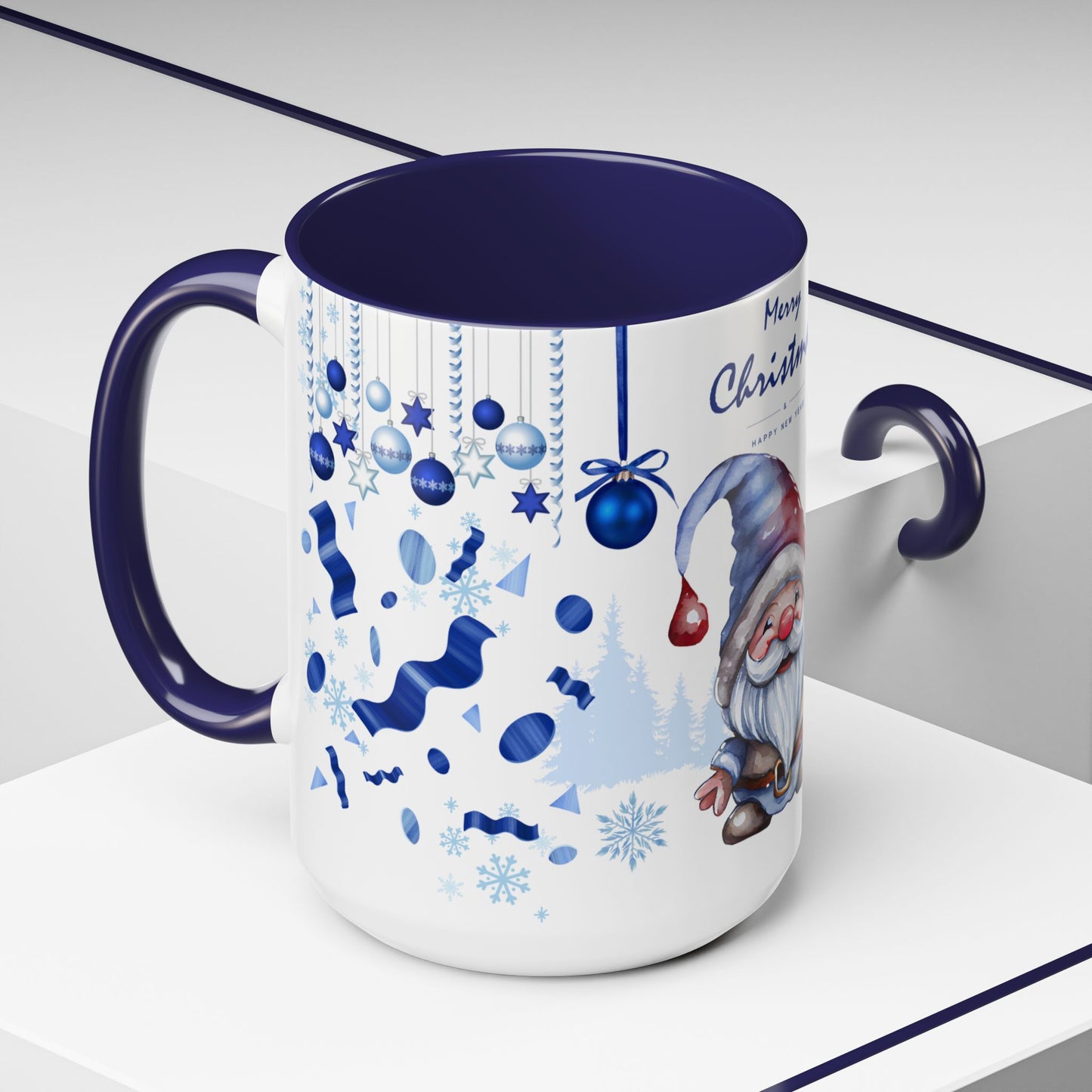 Blue Christmas - Accent Coffee Mug (11, 15oz)