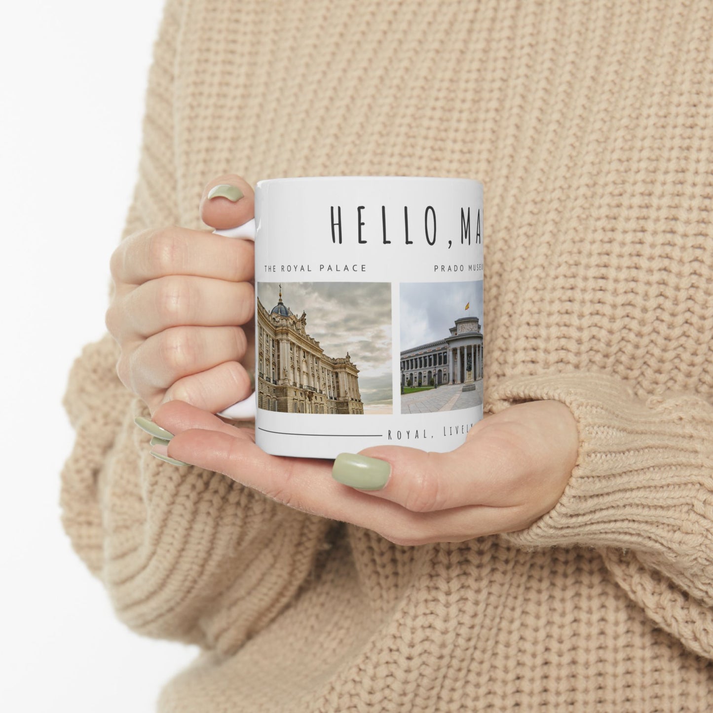 Hello Madrid Ceramic Mug - 11oz & 15oz - Perfect for Travel Lovers - 12027
